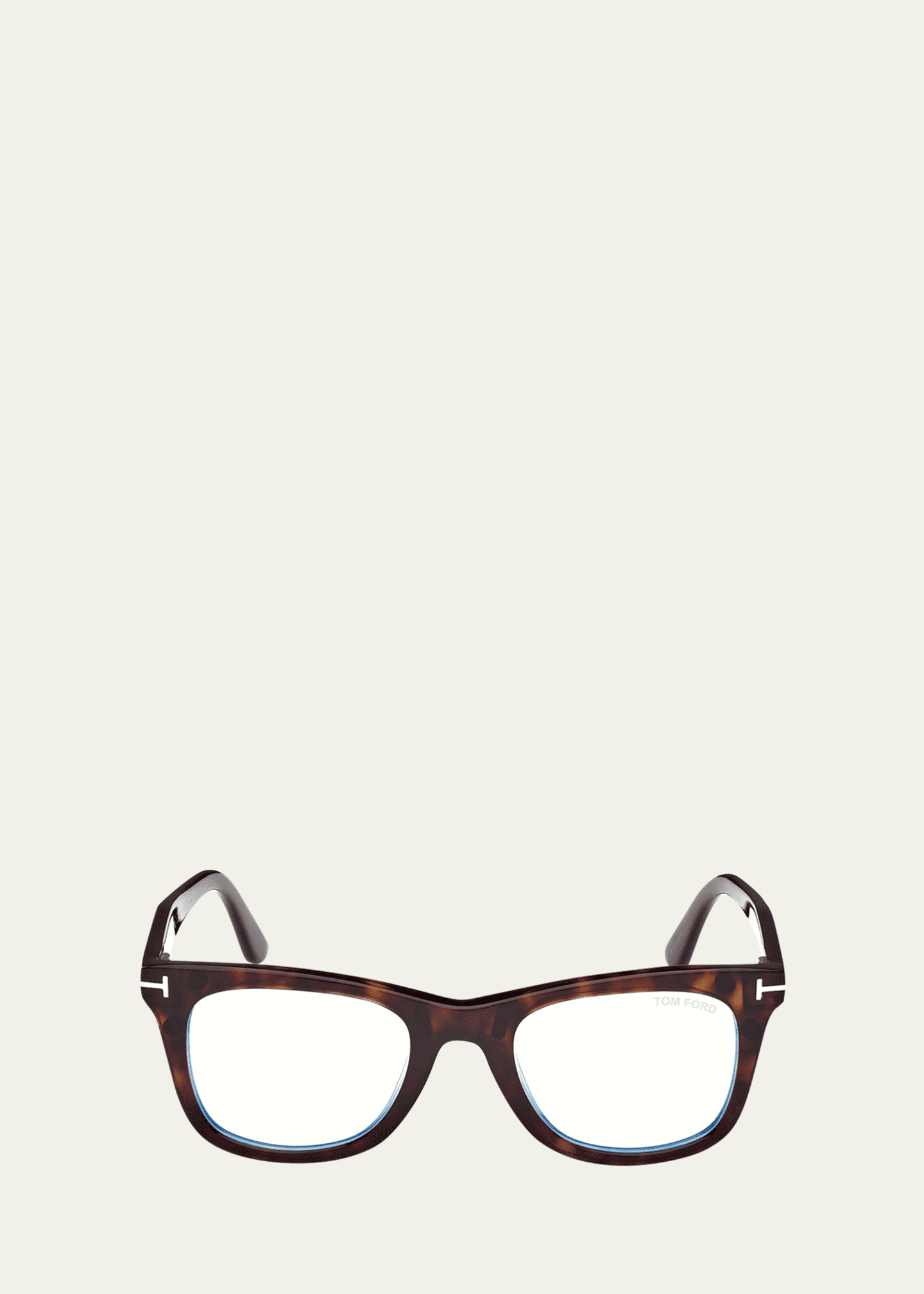 TOM FORD Men's Blue Light-Blocking Square Glasses with Clip-On Lenses Image 1 of 3