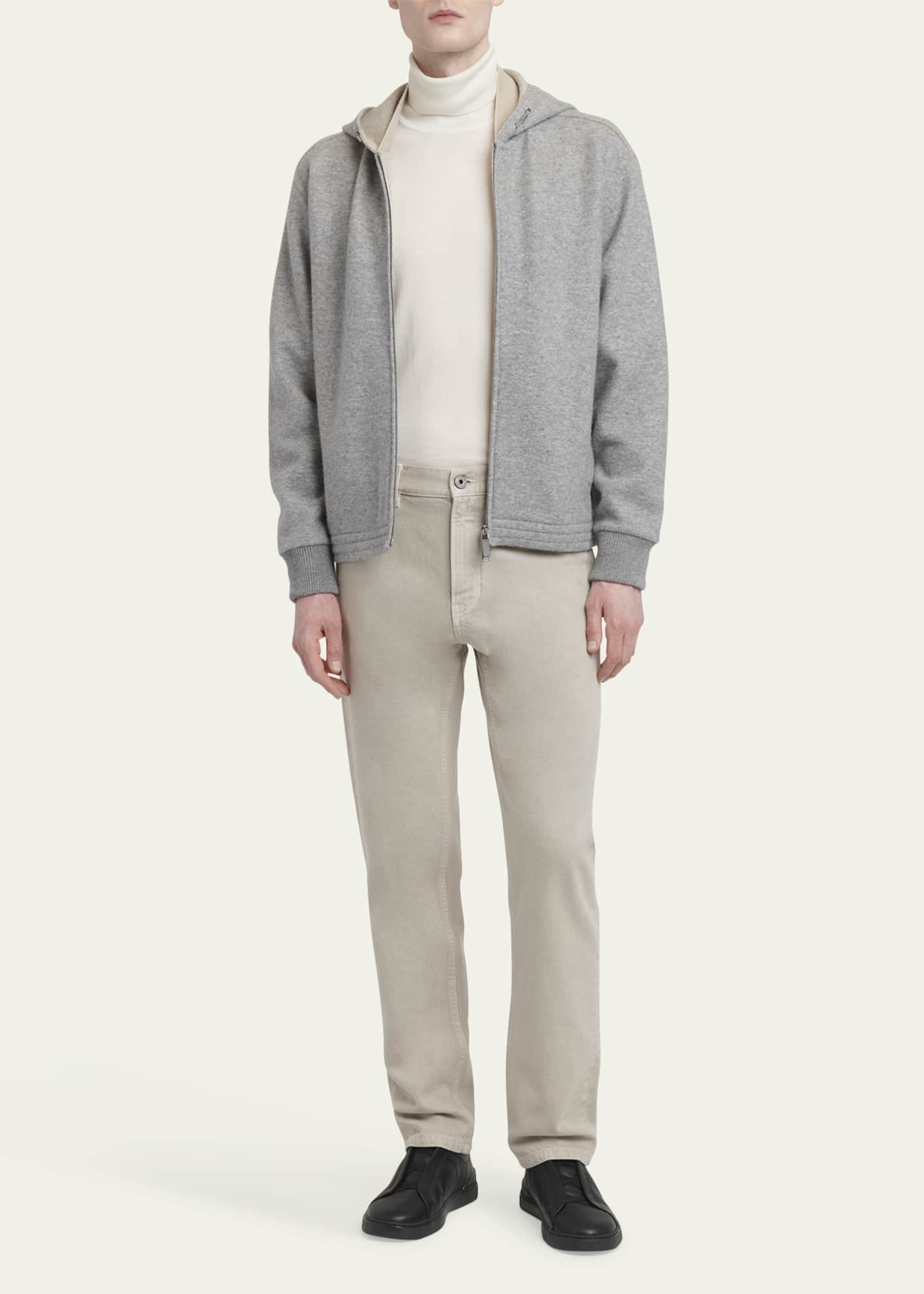 ZEGNA Men's Cotton Denim Five-Pocket Pants Image 2 of 5