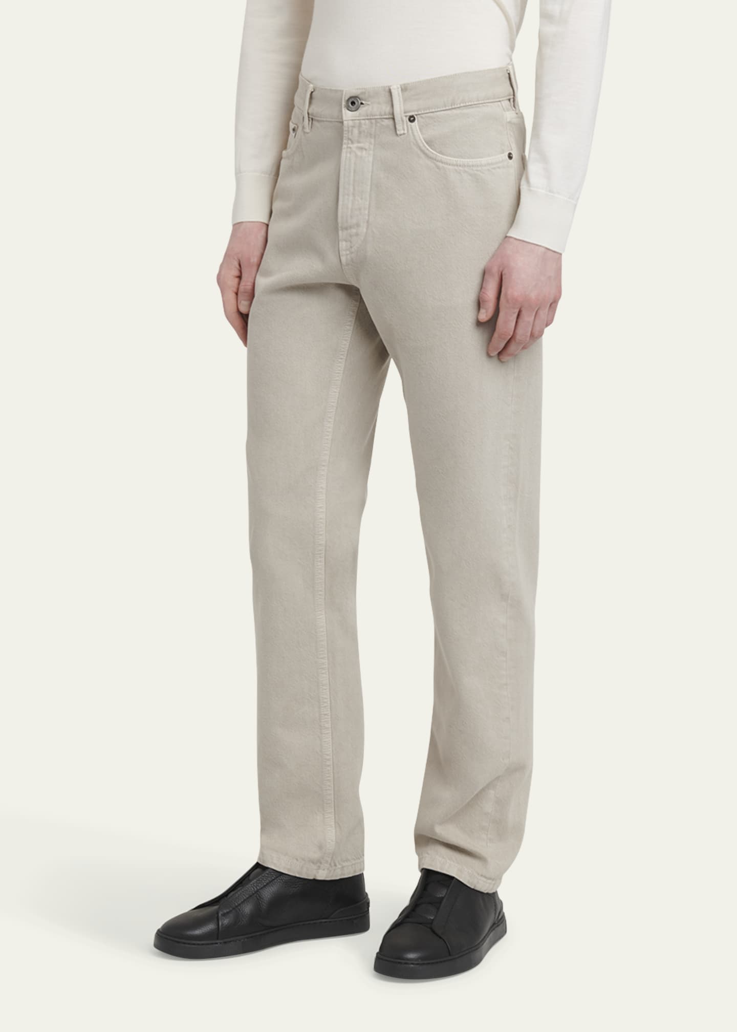 ZEGNA Men's Cotton Denim Five-Pocket Pants Image 4 of 5