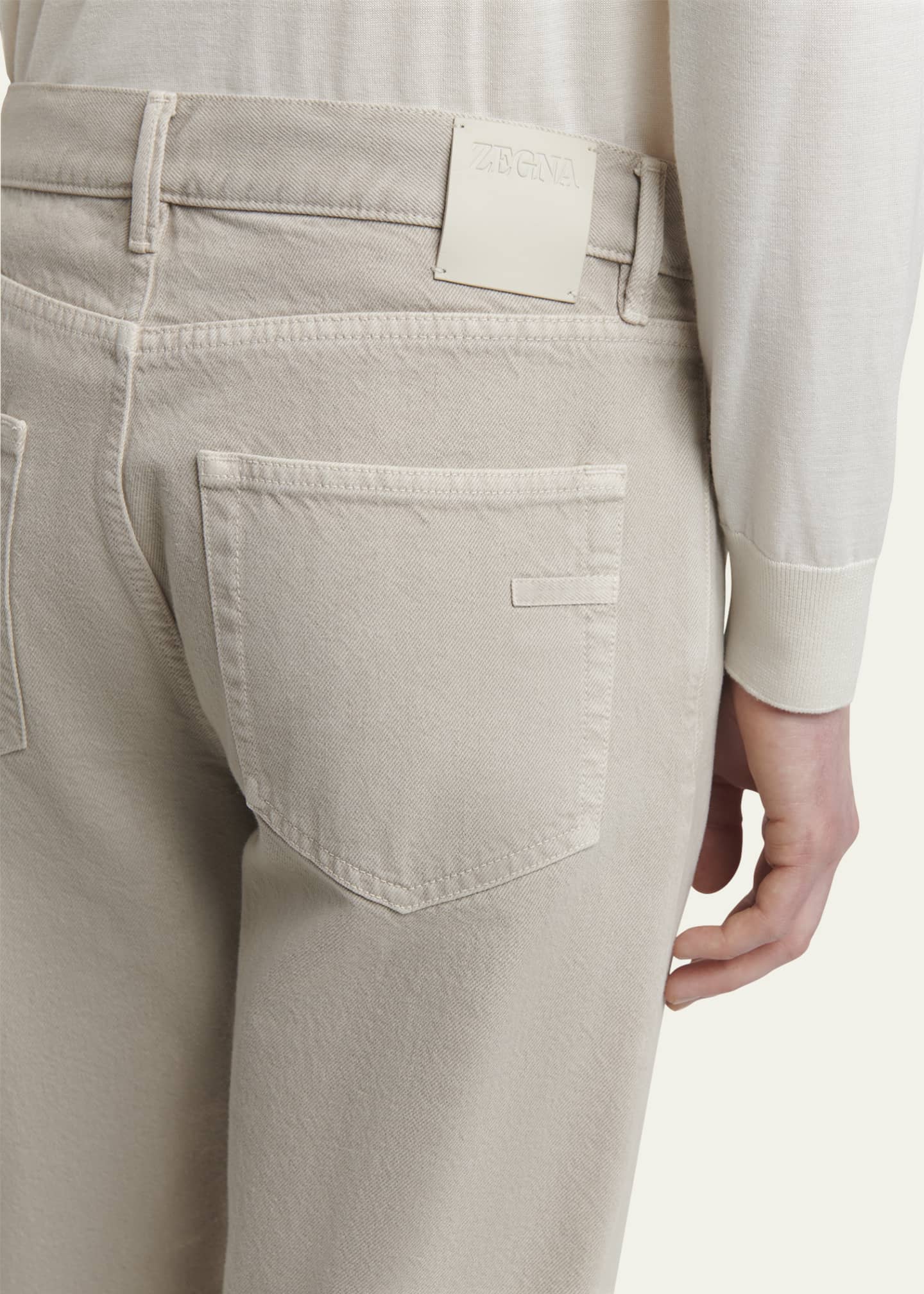 ZEGNA Men's Cotton Denim Five-Pocket Pants Image 5 of 5