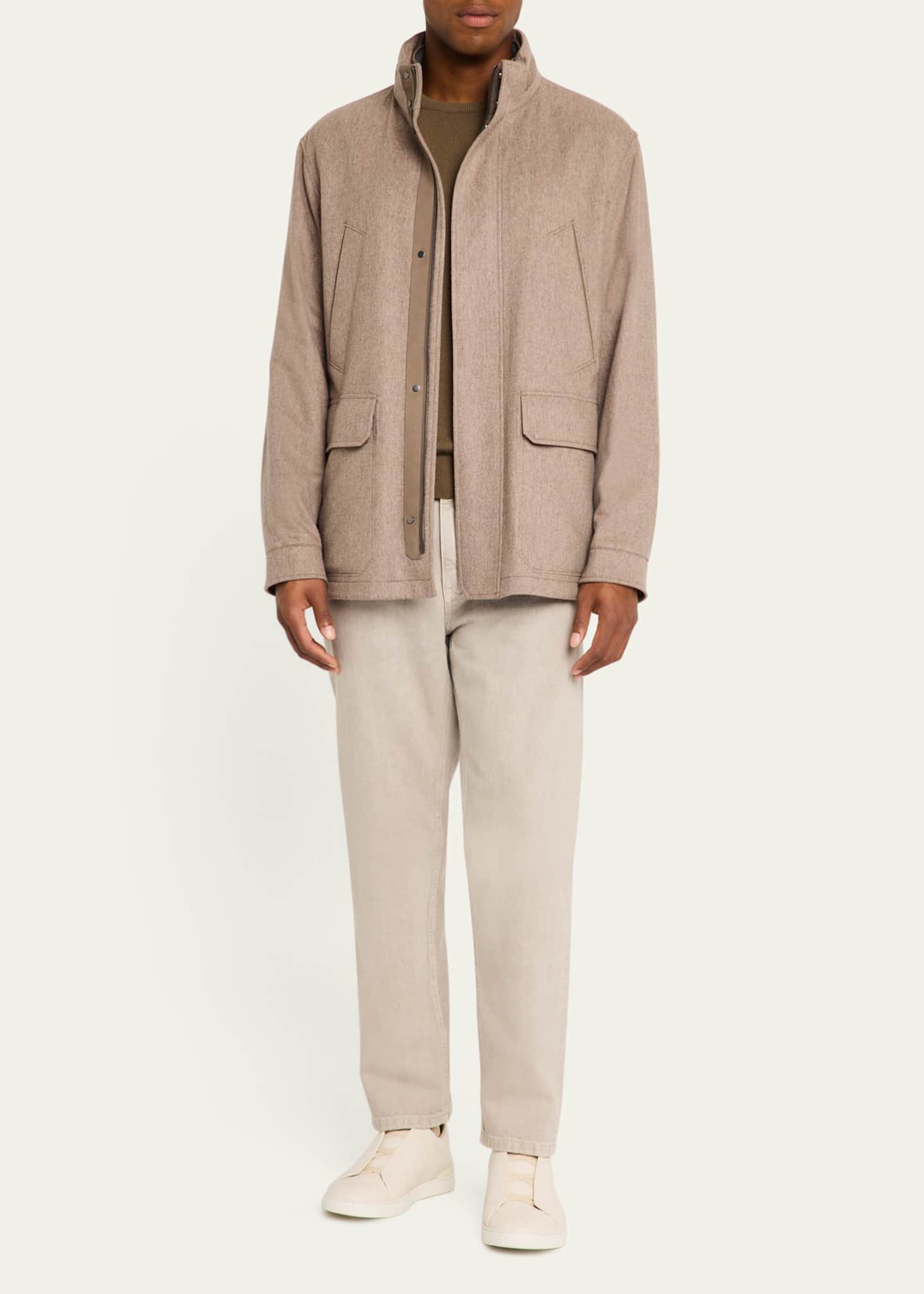 ZEGNA Men's Oasi Cashmere Elements Field Jacket Image 2 of 5