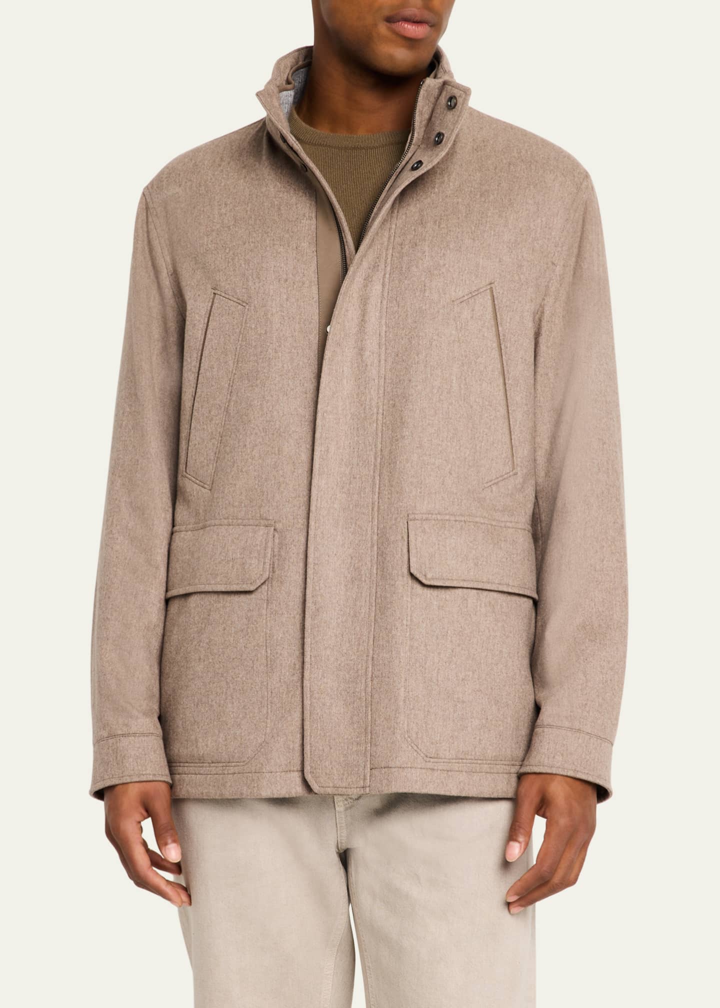 ZEGNA Men's Oasi Cashmere Elements Field Jacket Image 4 of 5