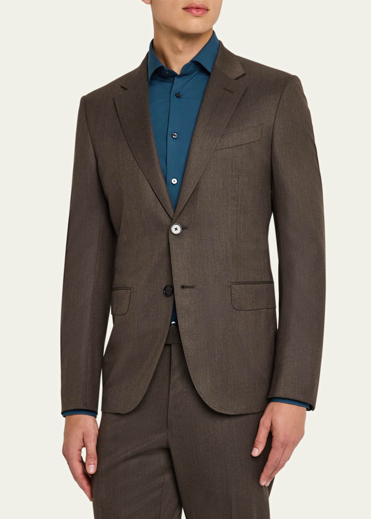 Men's Centoventimila Solid Suit - Thumbnail 4