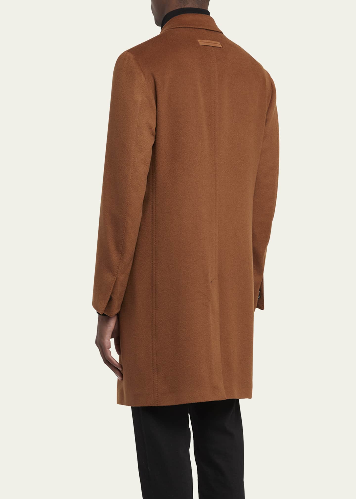 ZEGNA Men's Oasi Cashmere Double-Breasted Overcoat Image 3 of 5