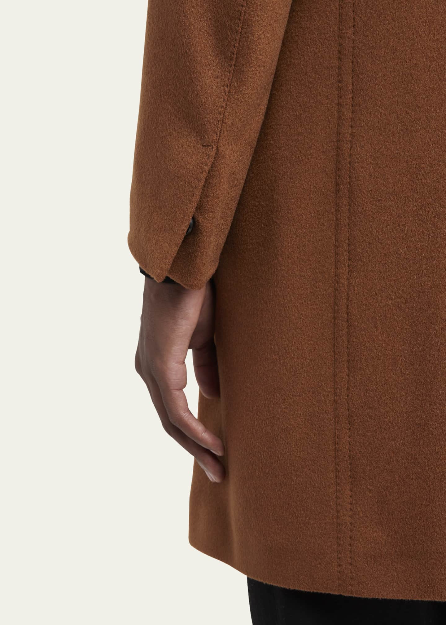 ZEGNA Men's Oasi Cashmere Double-Breasted Overcoat Image 5 of 5