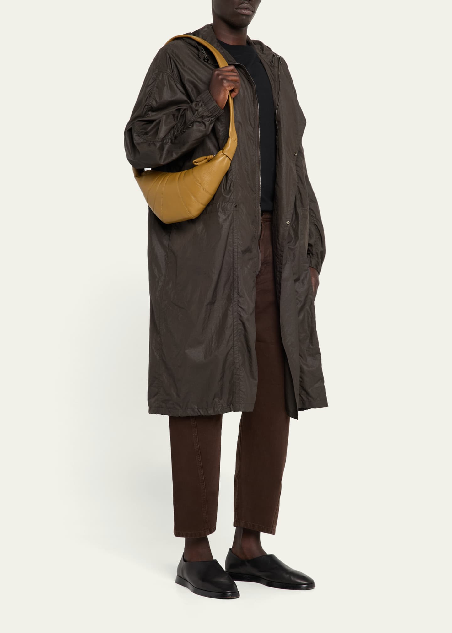 LEMAIRE Men's Small Croissant Leather Shoulder Bag Image 5 of 6