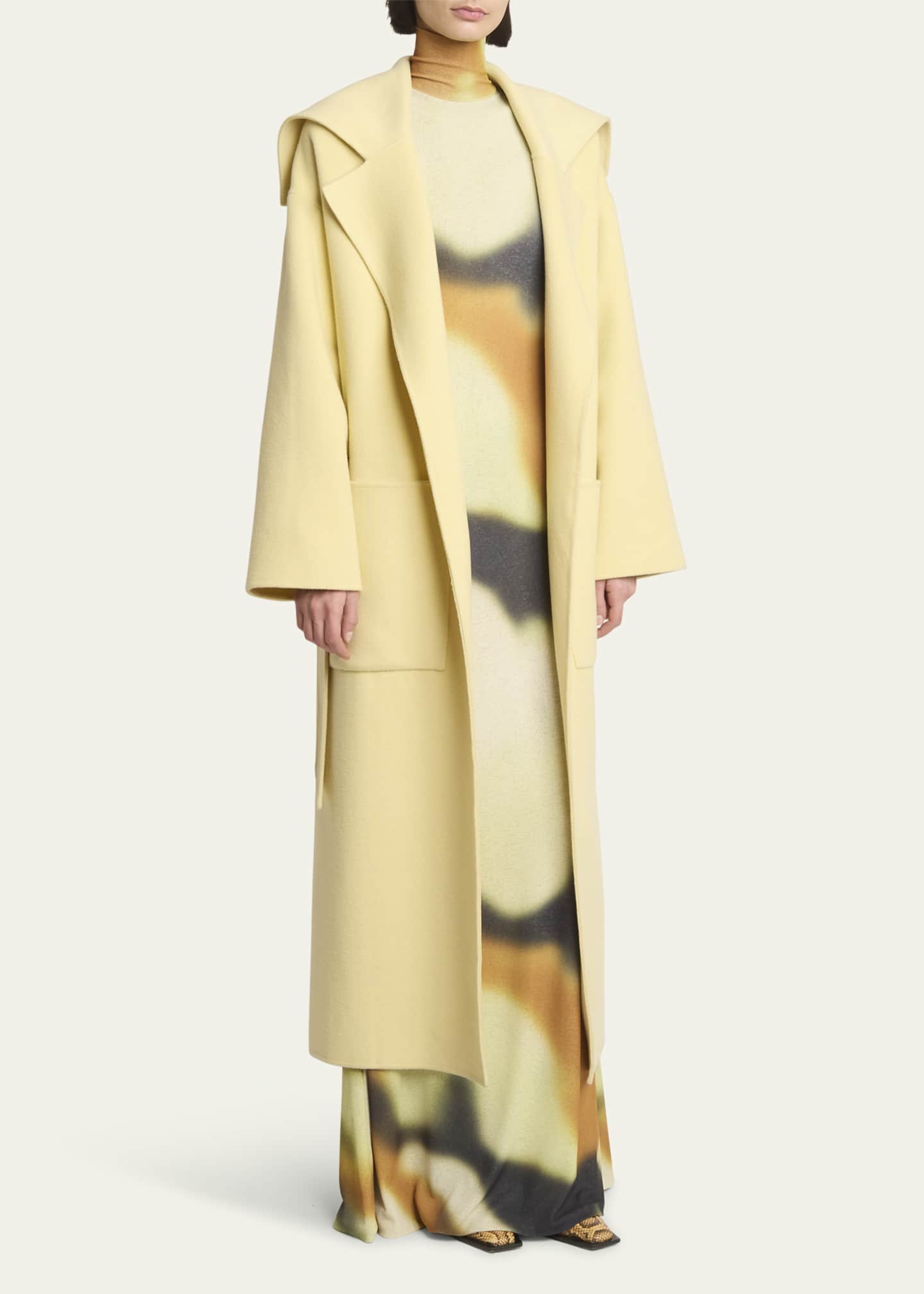 Nanushka Ruta Wrap Coat Moonbeam Women s Small Coats Jackets Outerwear Wool Coats