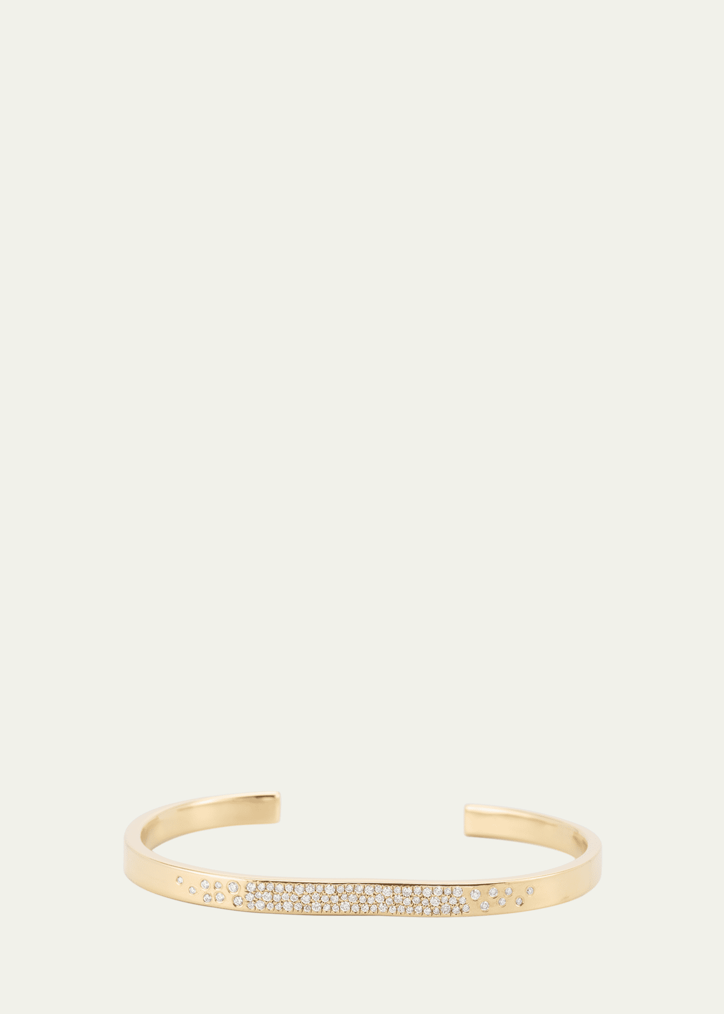 ALMASIKA 18K Yellow Gold Berceau Pave Diamond Open-Cuff Bracelet Image 1 of 4