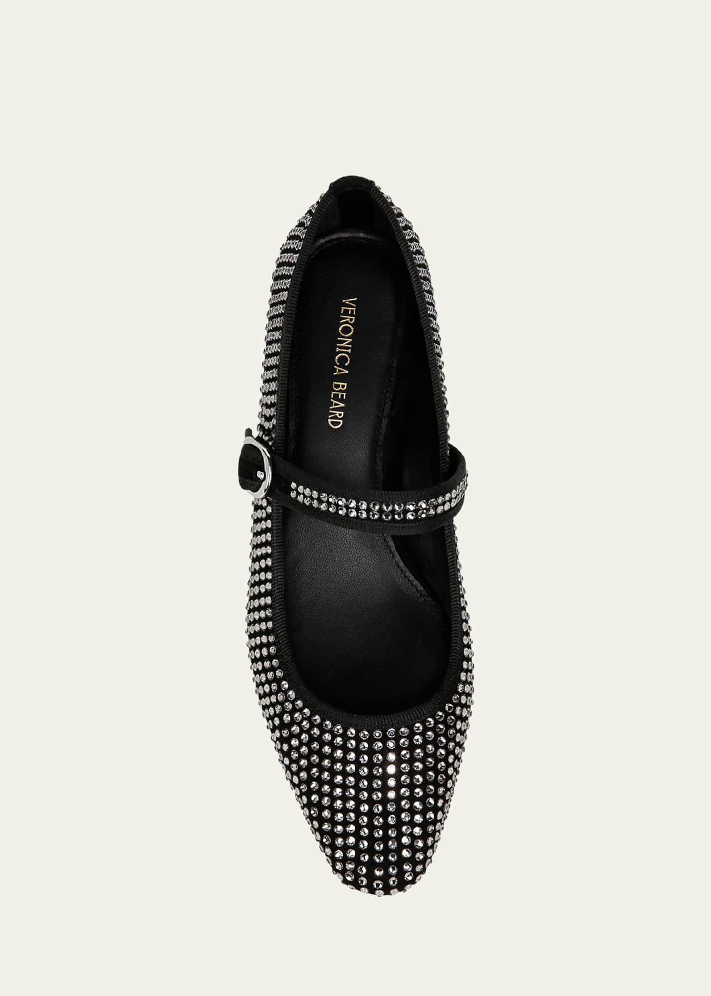 Veronica Beard Cade Crystal-Embellished Mary Jane Ballerina Pumps Image 5 of 5