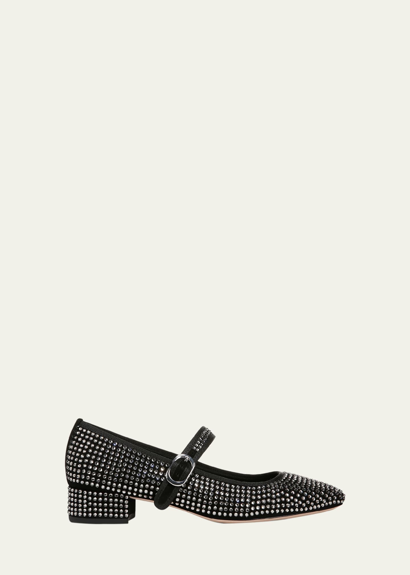 Veronica Beard Cade Crystal-Embellished Mary Jane Ballerina Pumps Image 1 of 5