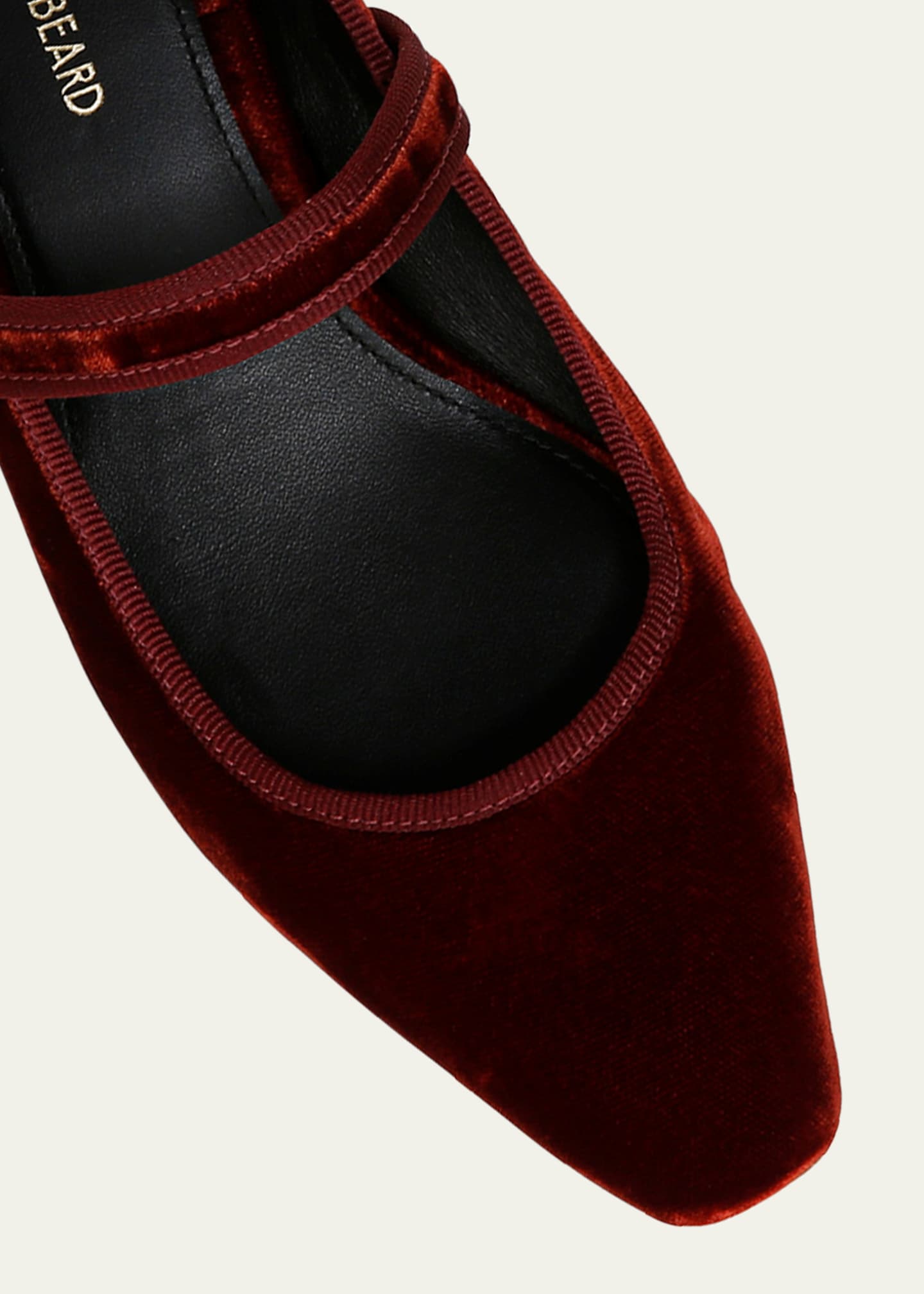 Veronica Beard Cade Velvet Mary Jane Ballerina Pumps Image 5 of 6