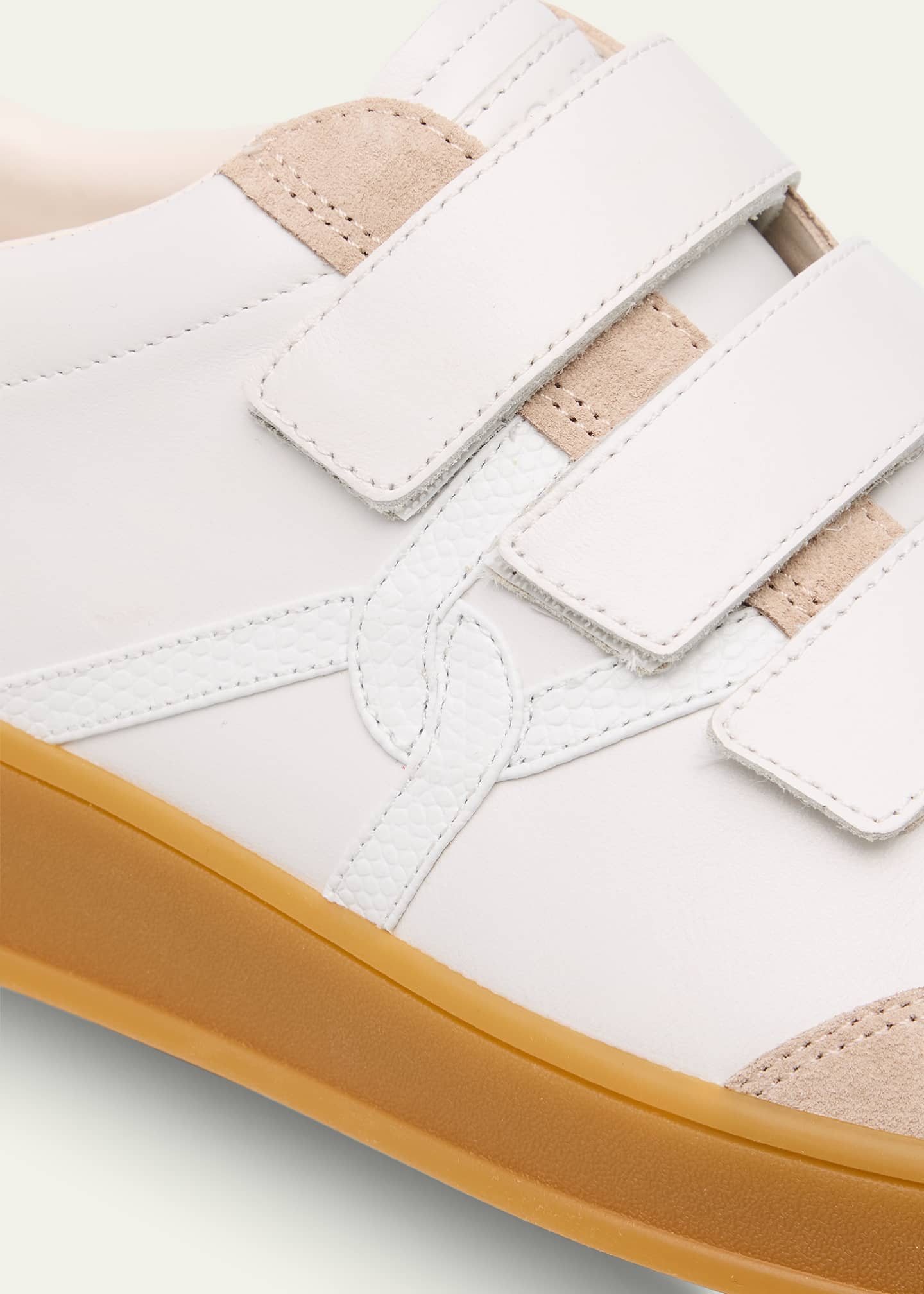 Veronica Beard Reagan Mixed Leather Triple-Grip Sneakers Image 5 of 6