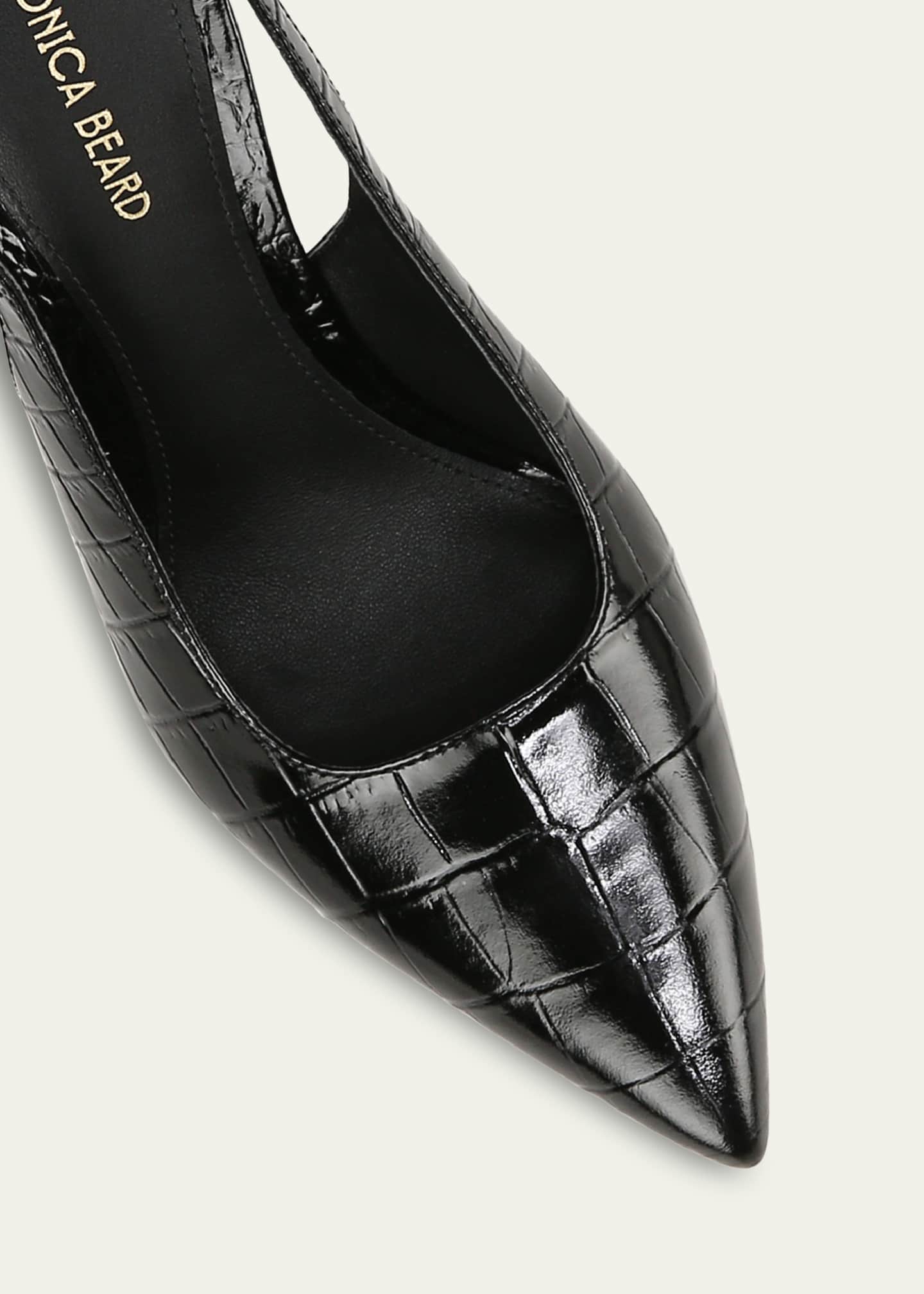 Veronica Beard Callie Leather Cap-Toe Slingback Pumps Image 5 of 5