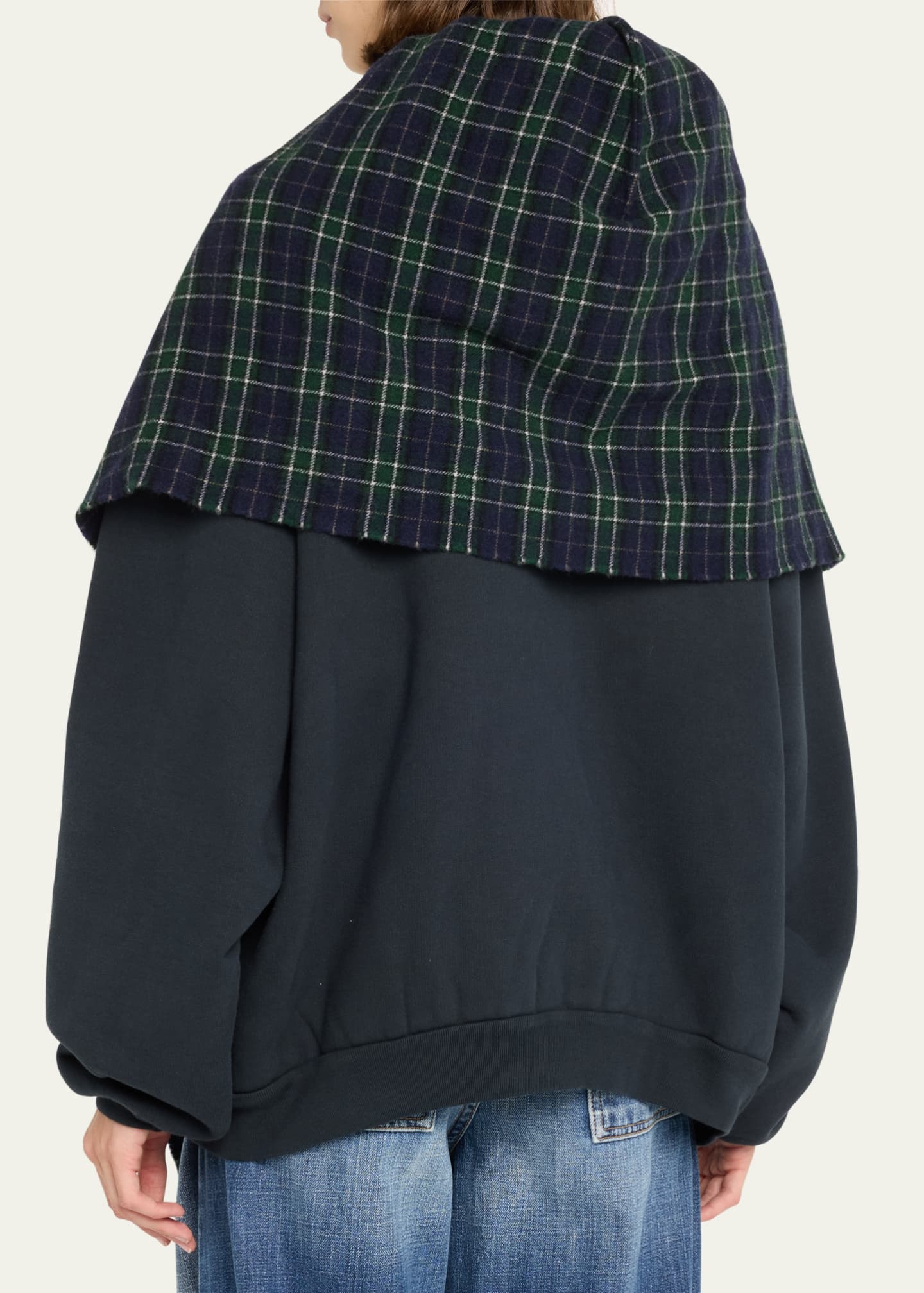 Buy Balenciaga Scarf Zip-Up Hoodie 'Deep Blue/Black