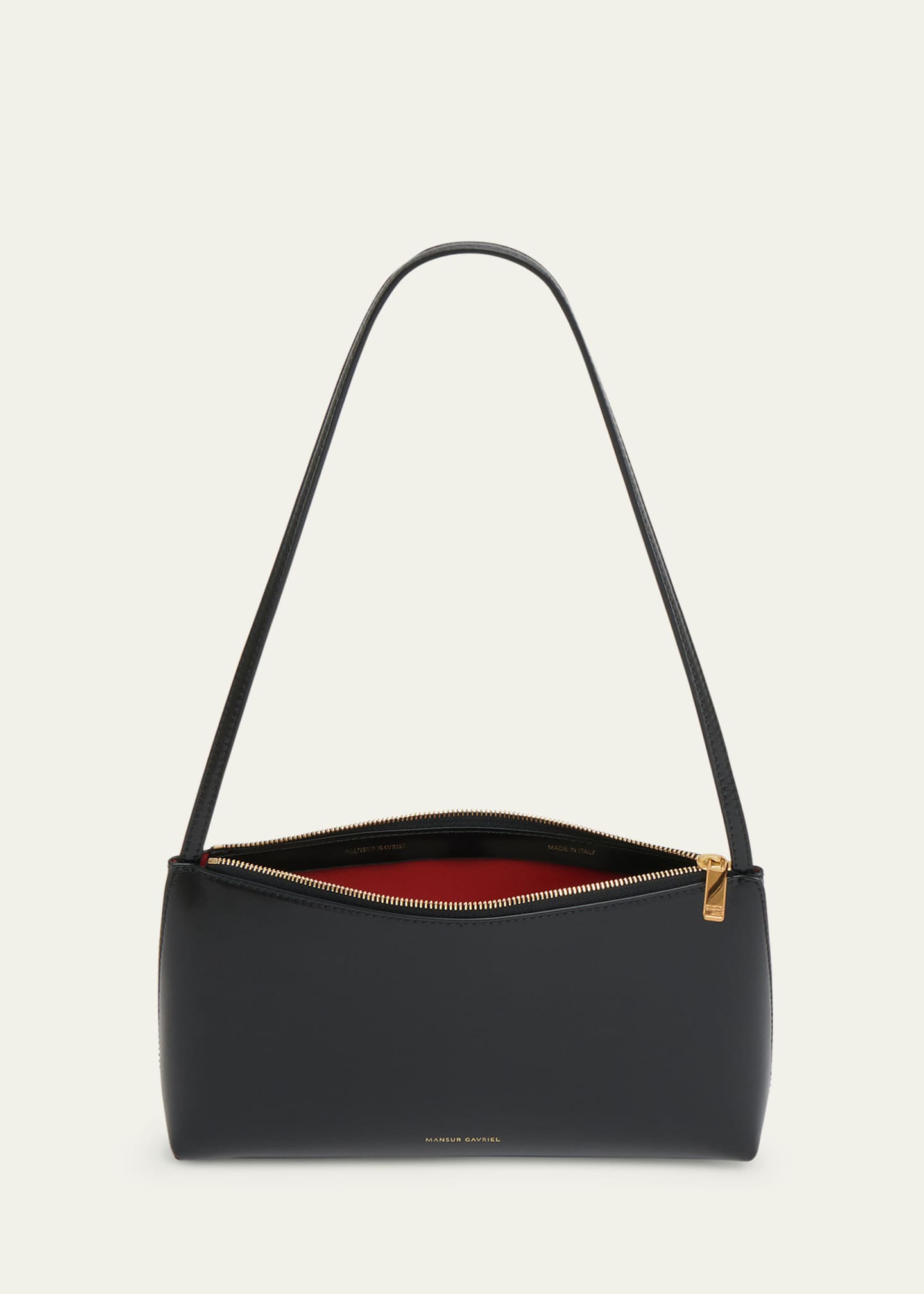 Mansur Gavriel Gaia Zip Leather Shoulder Bag Image 4 of 5