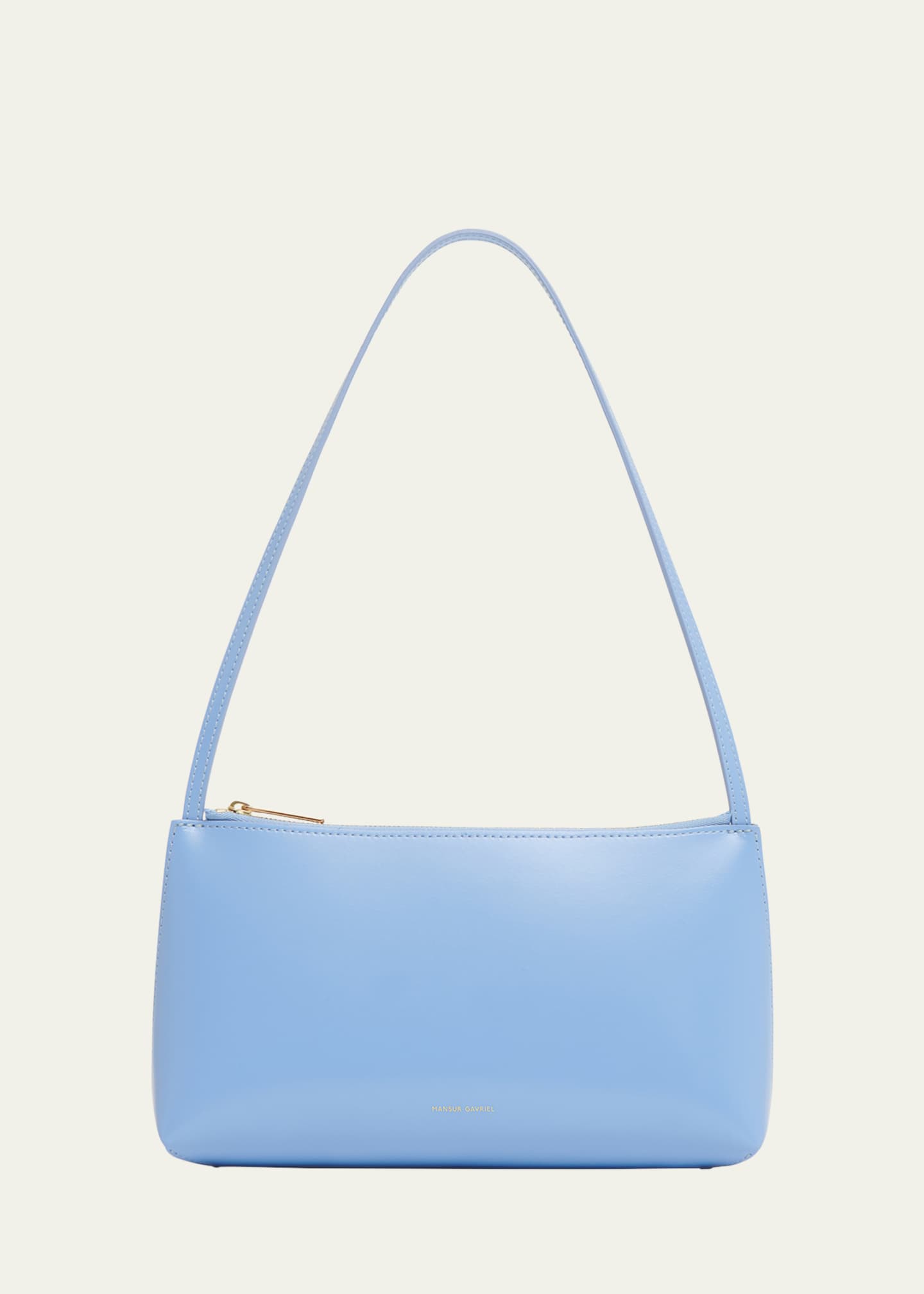 Mansur Gavriel Gaia Zip Leather Shoulder Bag - Bergdorf Goodman