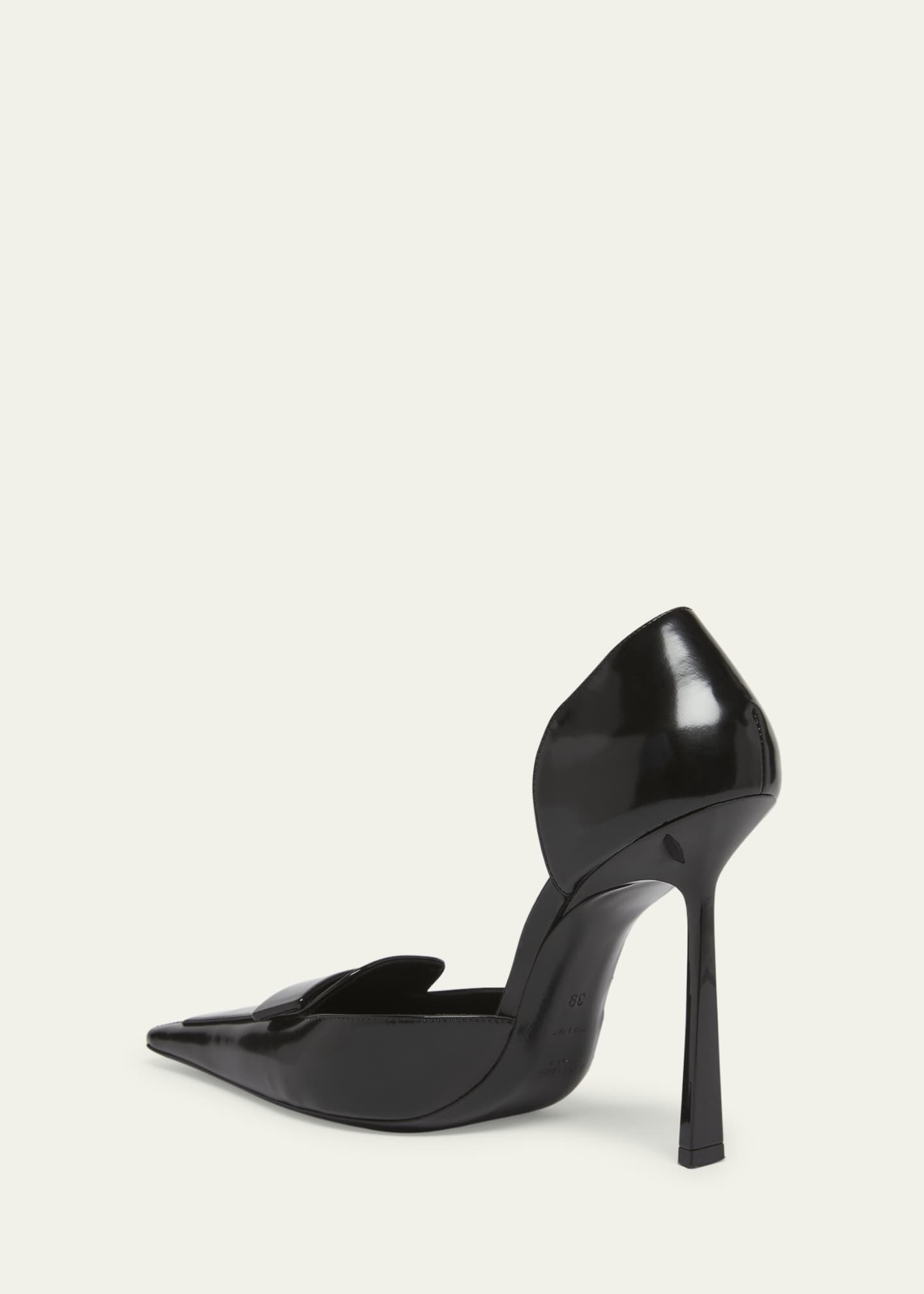 Saint Laurent Leather D'Orsay Loafer Pumps Image 4 of 5
