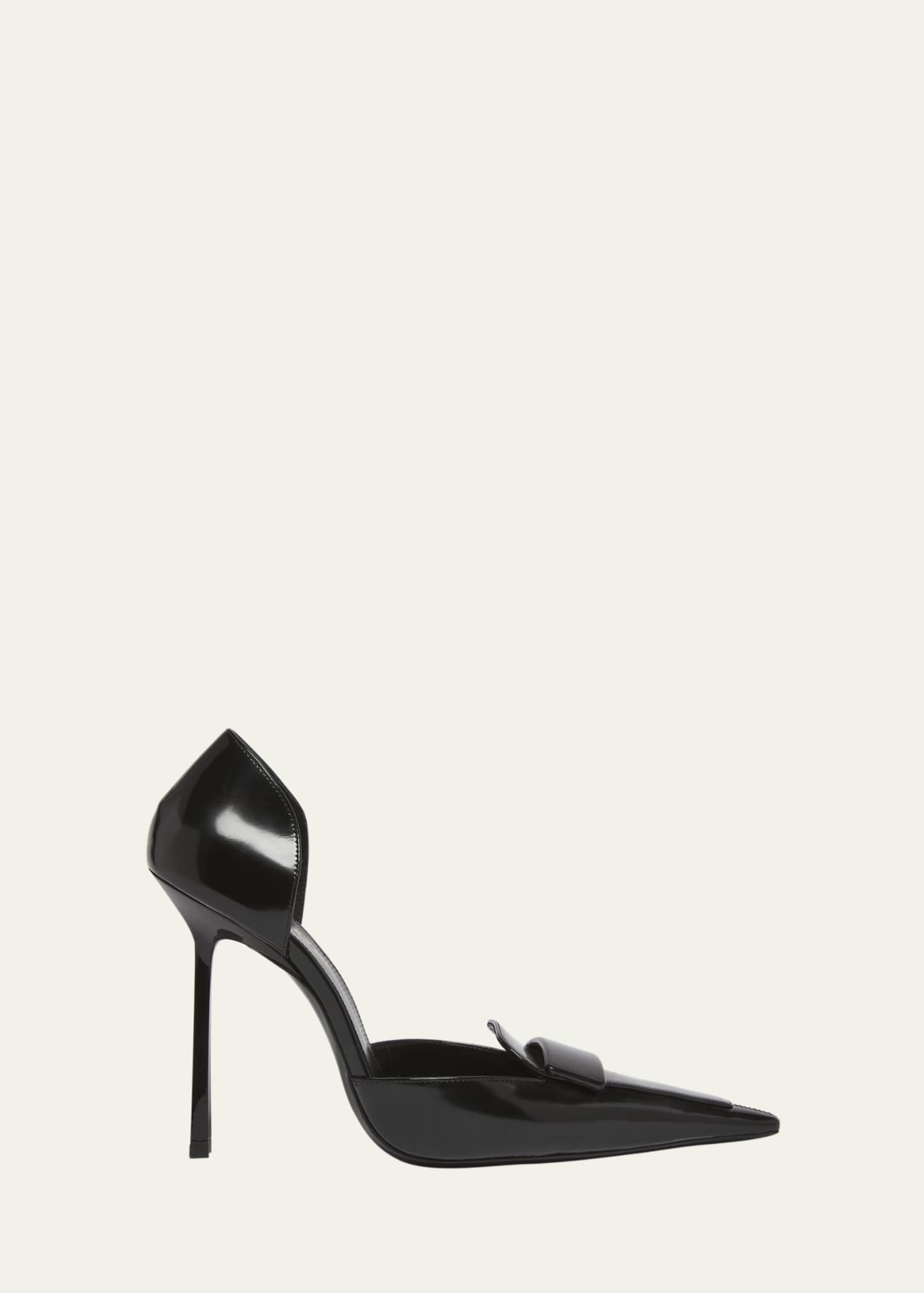 Saint Laurent Leather D'Orsay Loafer Pumps Image 1 of 5
