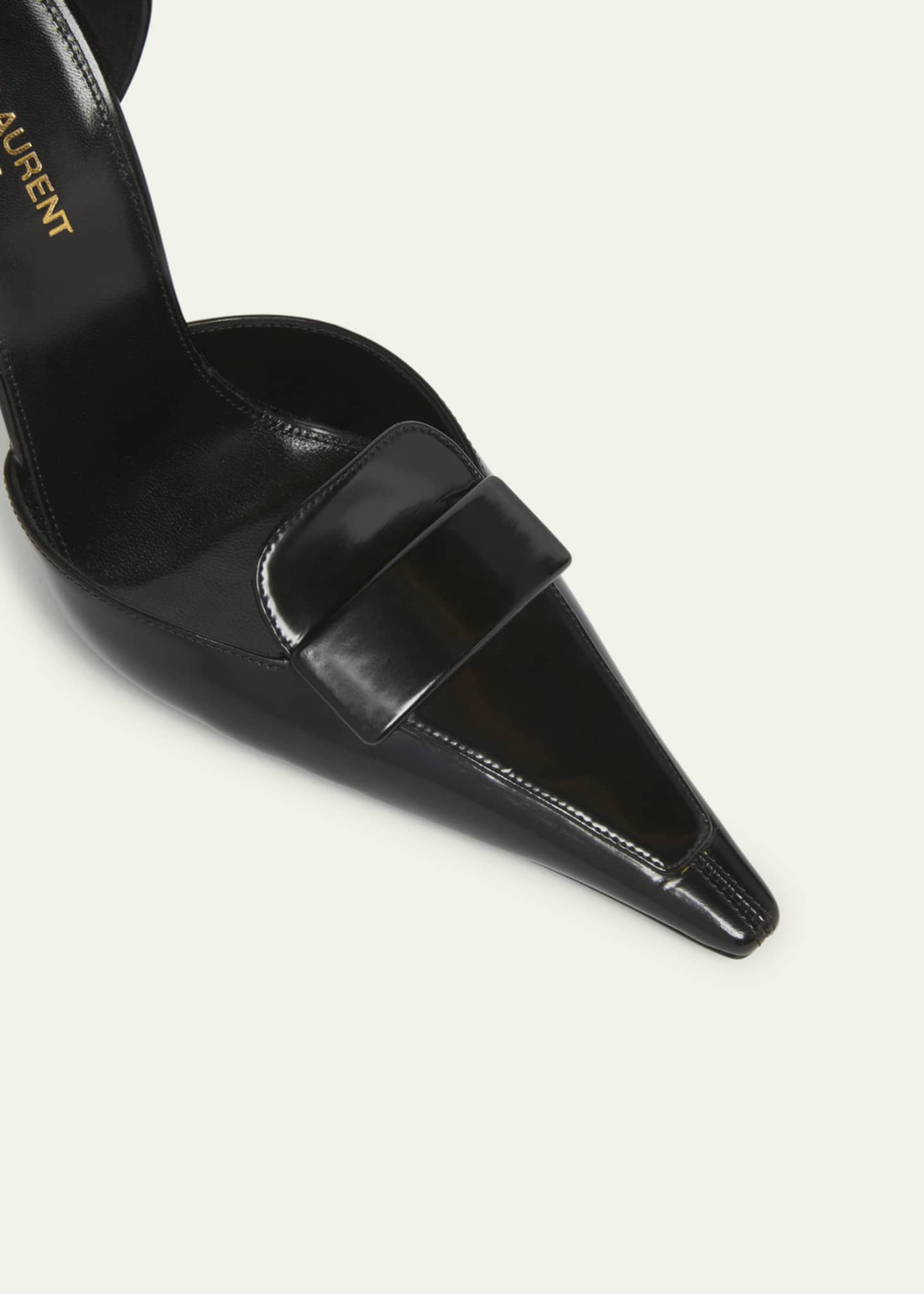 Saint Laurent Leather D'Orsay Loafer Pumps Image 5 of 5