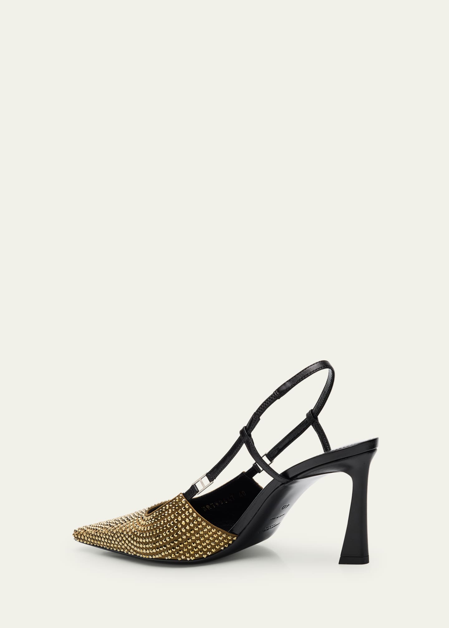 Saint Laurent Shimmer Strass Slingback Pumps Image 2 of 4