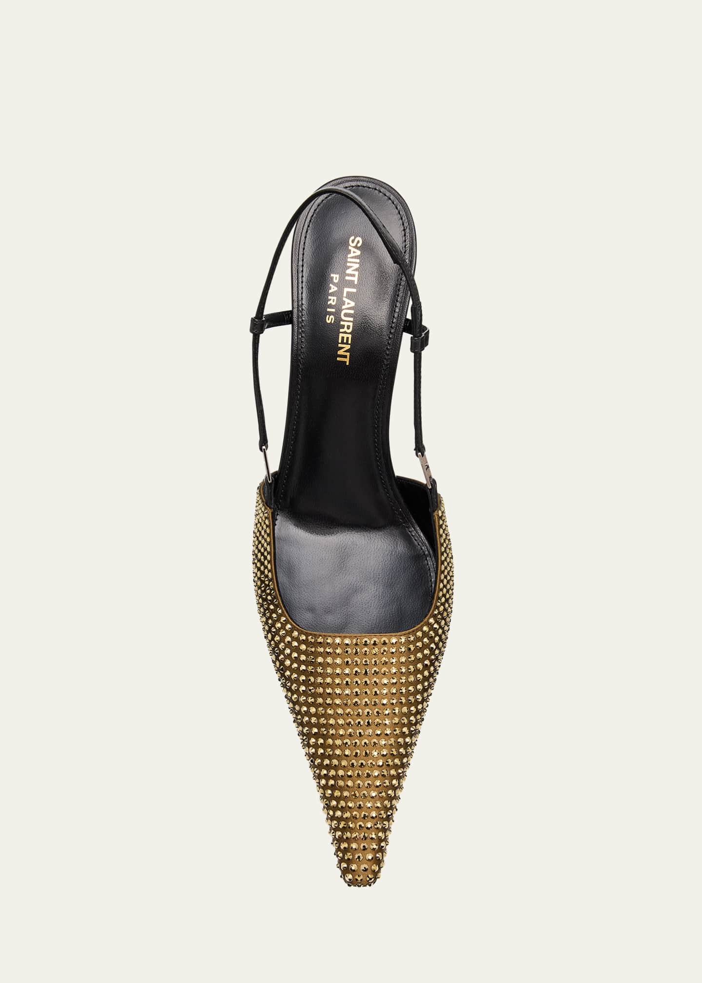 Saint Laurent Shimmer Strass Slingback Pumps Image 4 of 4