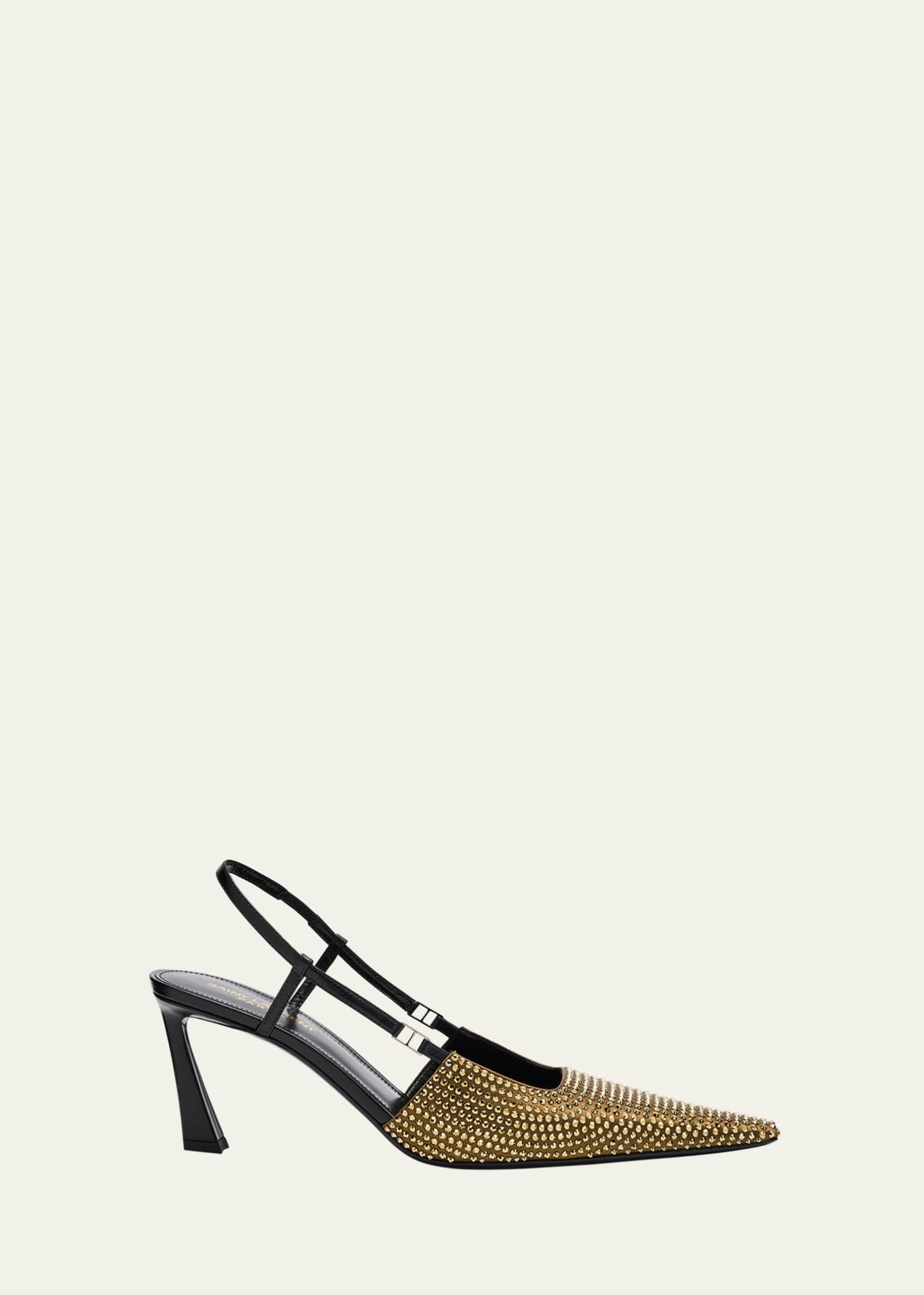 Saint Laurent Shimmer Strass Slingback Pumps Image 1 of 4