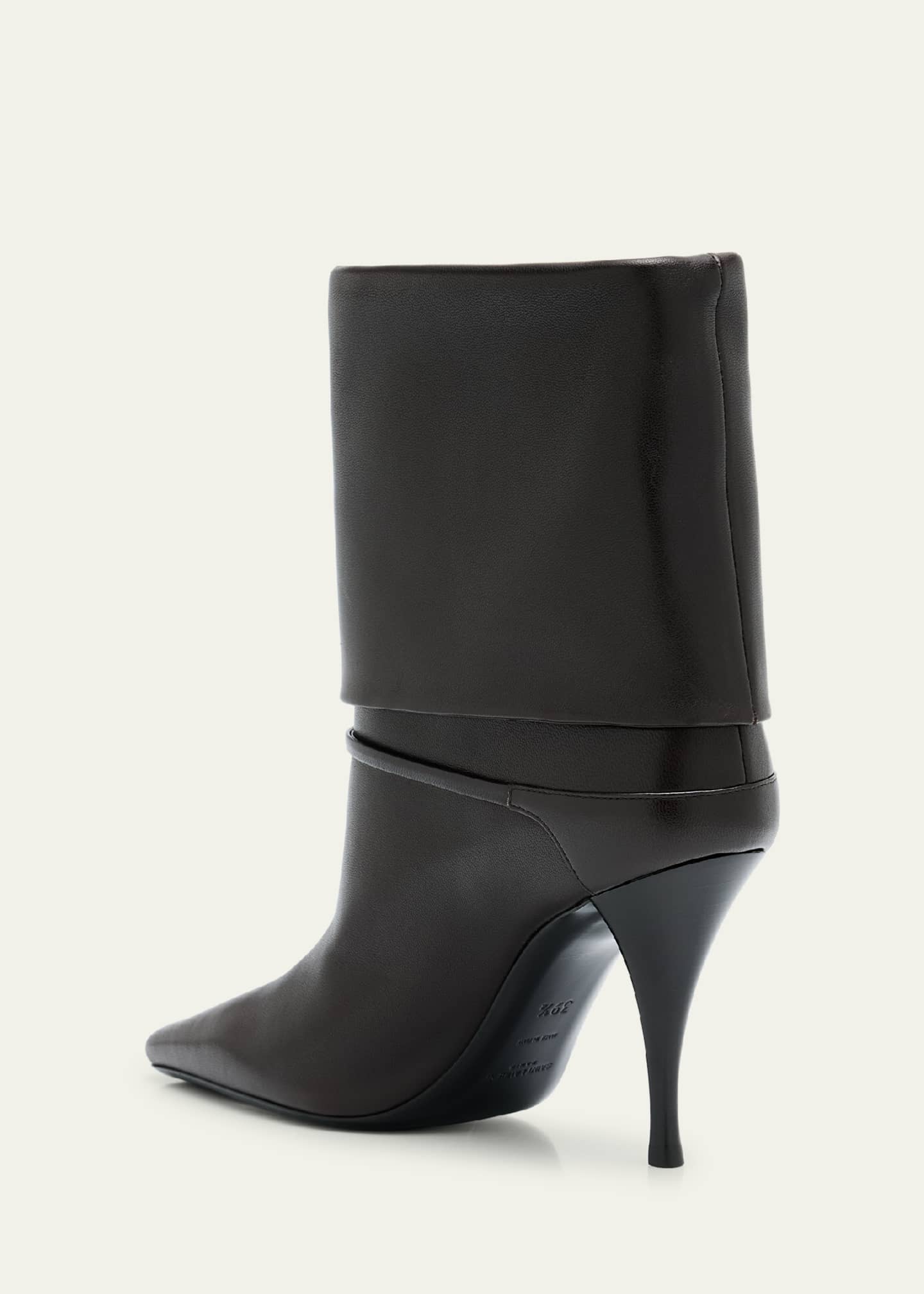 Saint Laurent Niki Leather YSL Buckle Ankle Booties Image 4 of 6