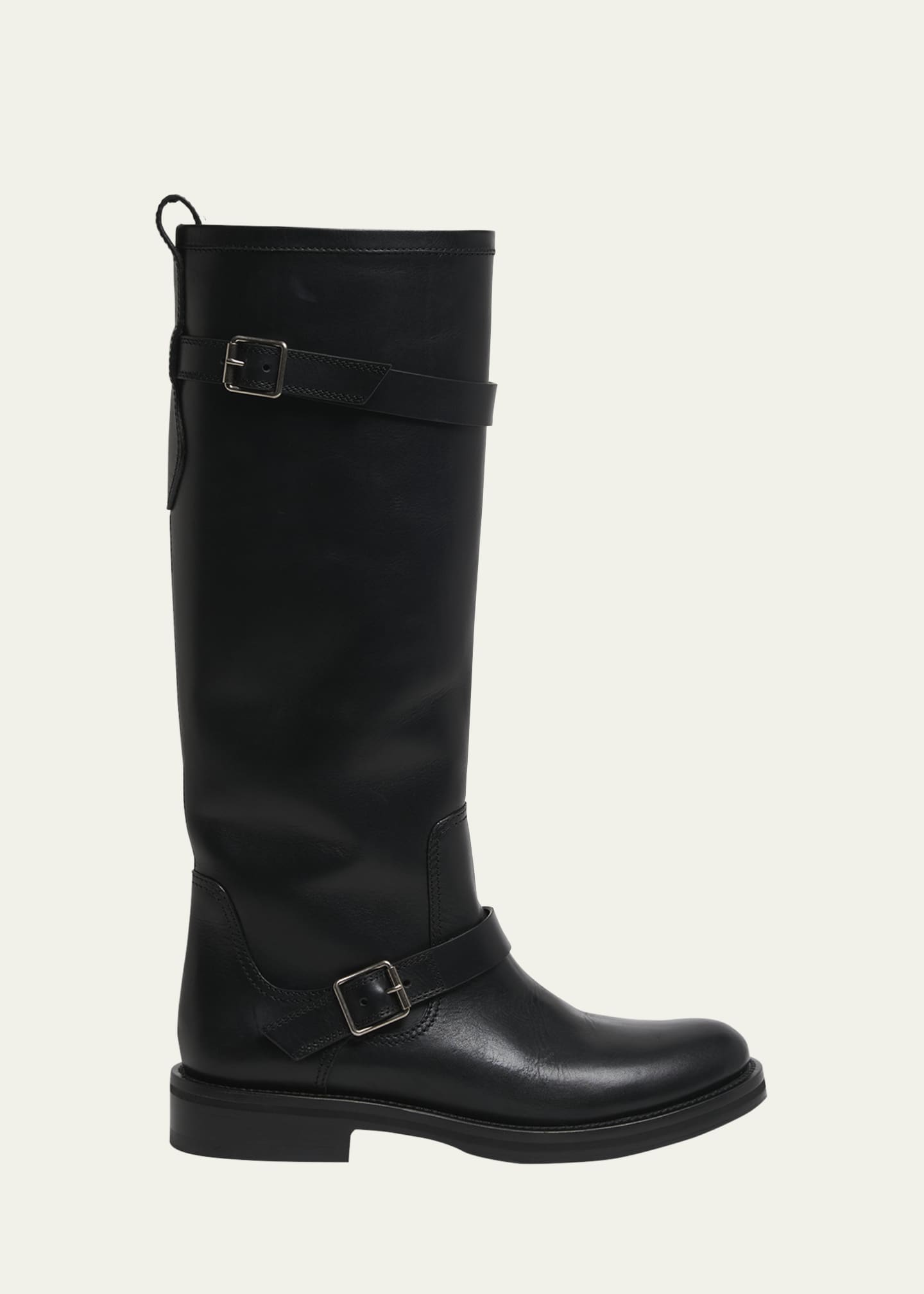Saint Laurent Biork Leather Buckle Biker Boots Image 1 of 5