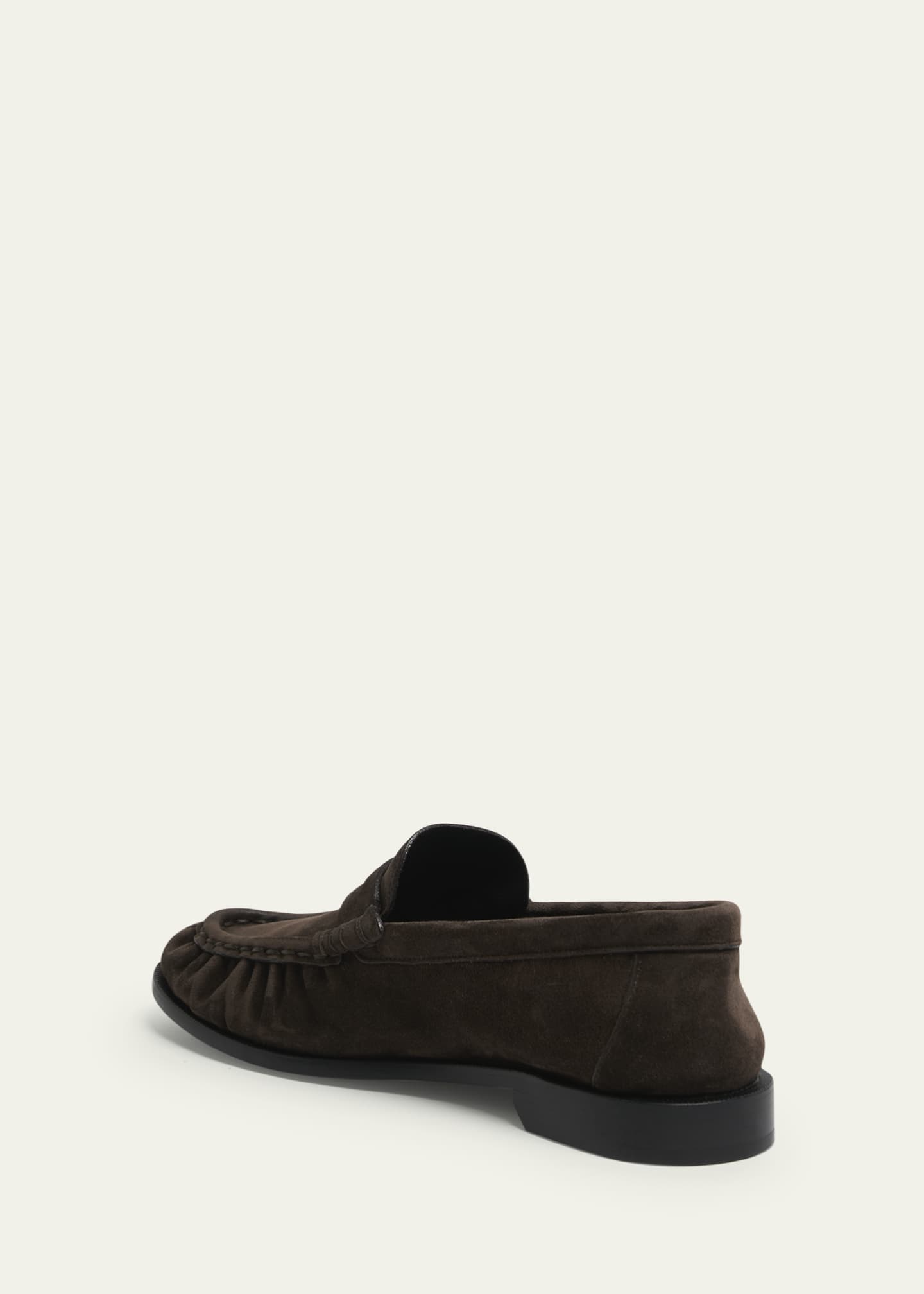 Saint Laurent Suede YSL Penny Loafers Image 4 of 5