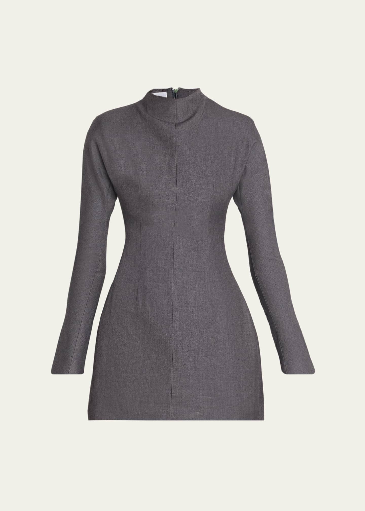 AEXAE Contoured Turtleneck Mini Dress - Bergdorf Goodman