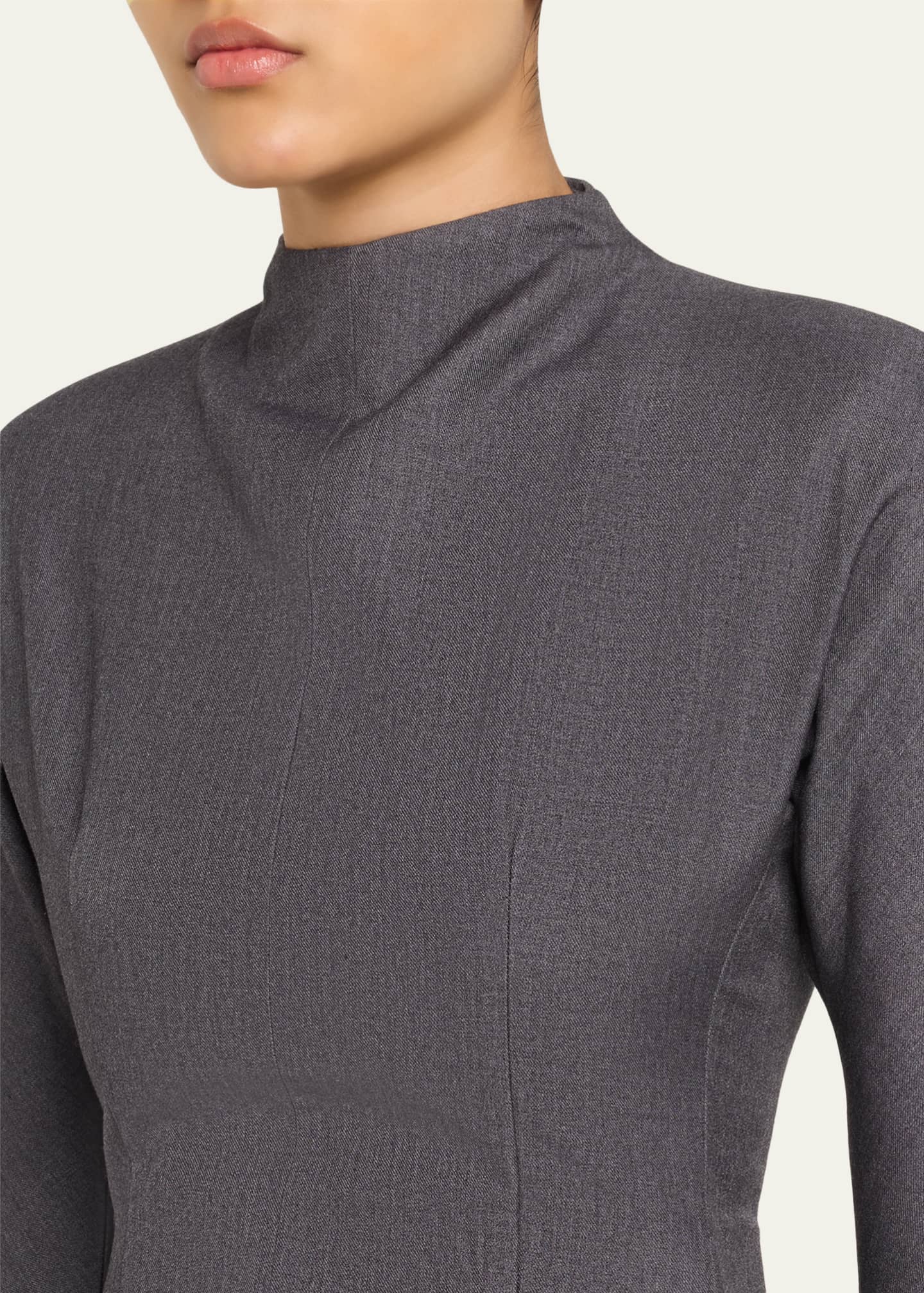 knee length dresses for ladies Turtleneck Short Dress