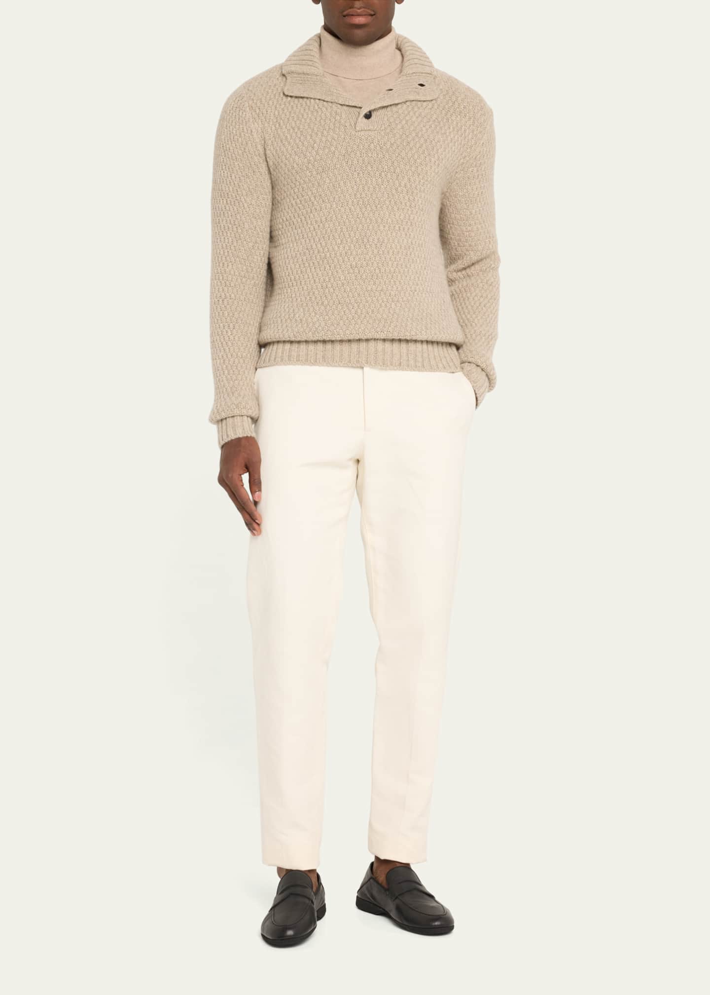 Bergdorf Goodman Men's Cashmere Mock Neck Sweater Image 2 of 5