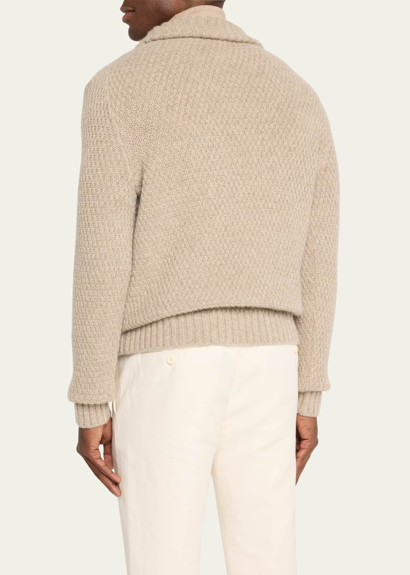 Bergdorf Goodman Men's Cashmere Mock Neck Sweater Image 3 of 5
