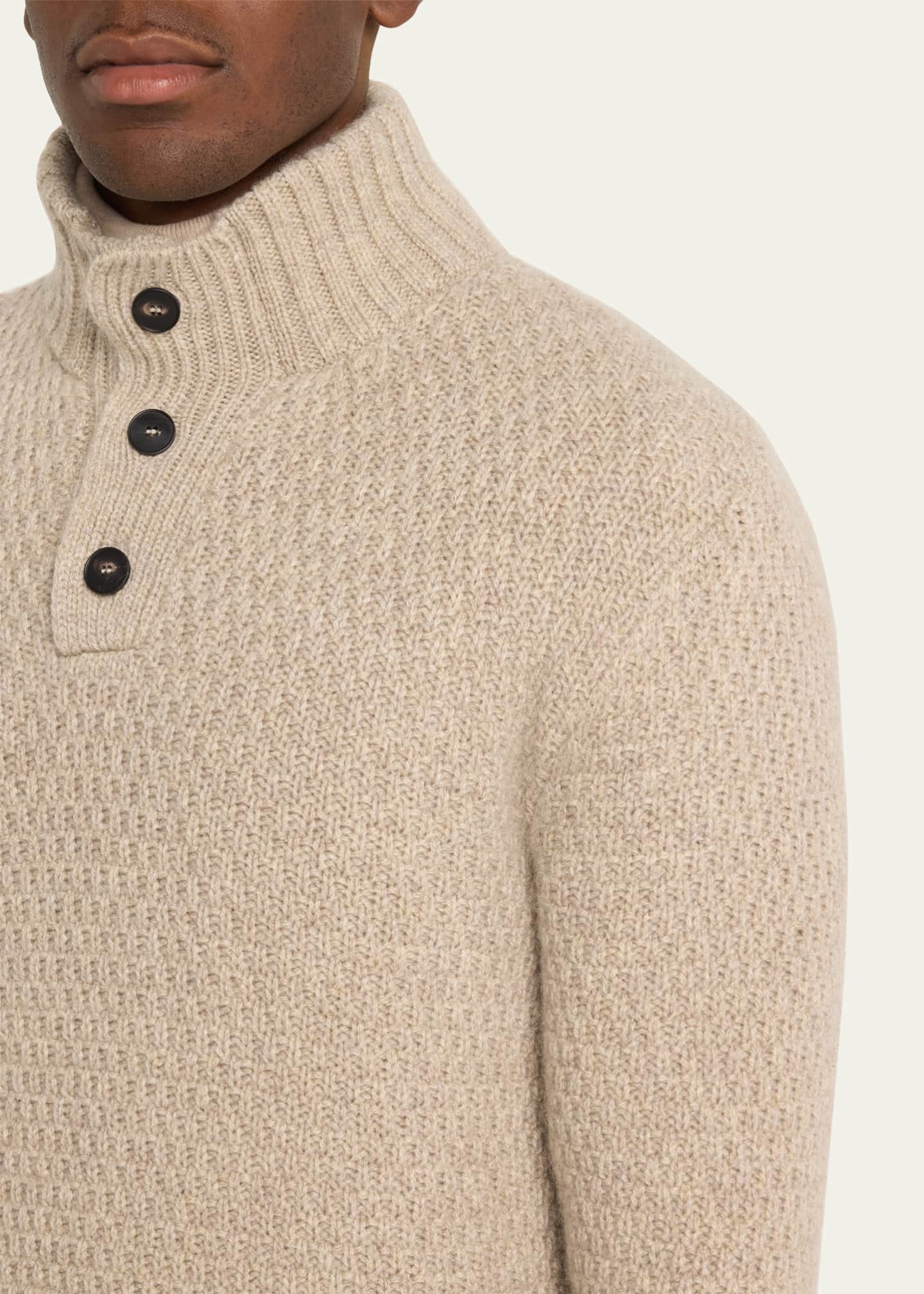 Bergdorf Goodman Men's Cashmere Mock Neck Sweater Image 5 of 5