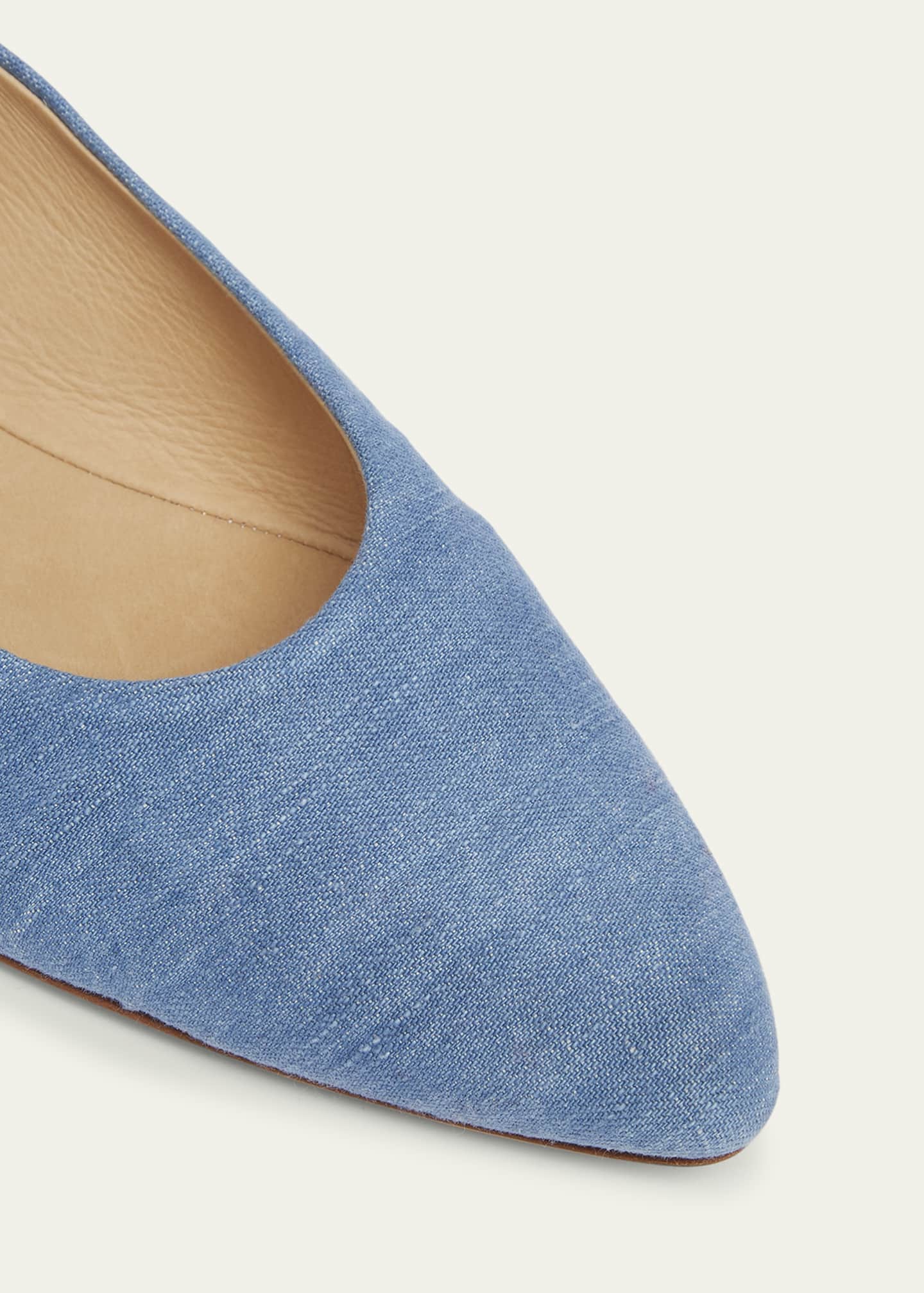 Gabriela Hearst Andre Denim Ballerina Flats Bergdorf Goodman