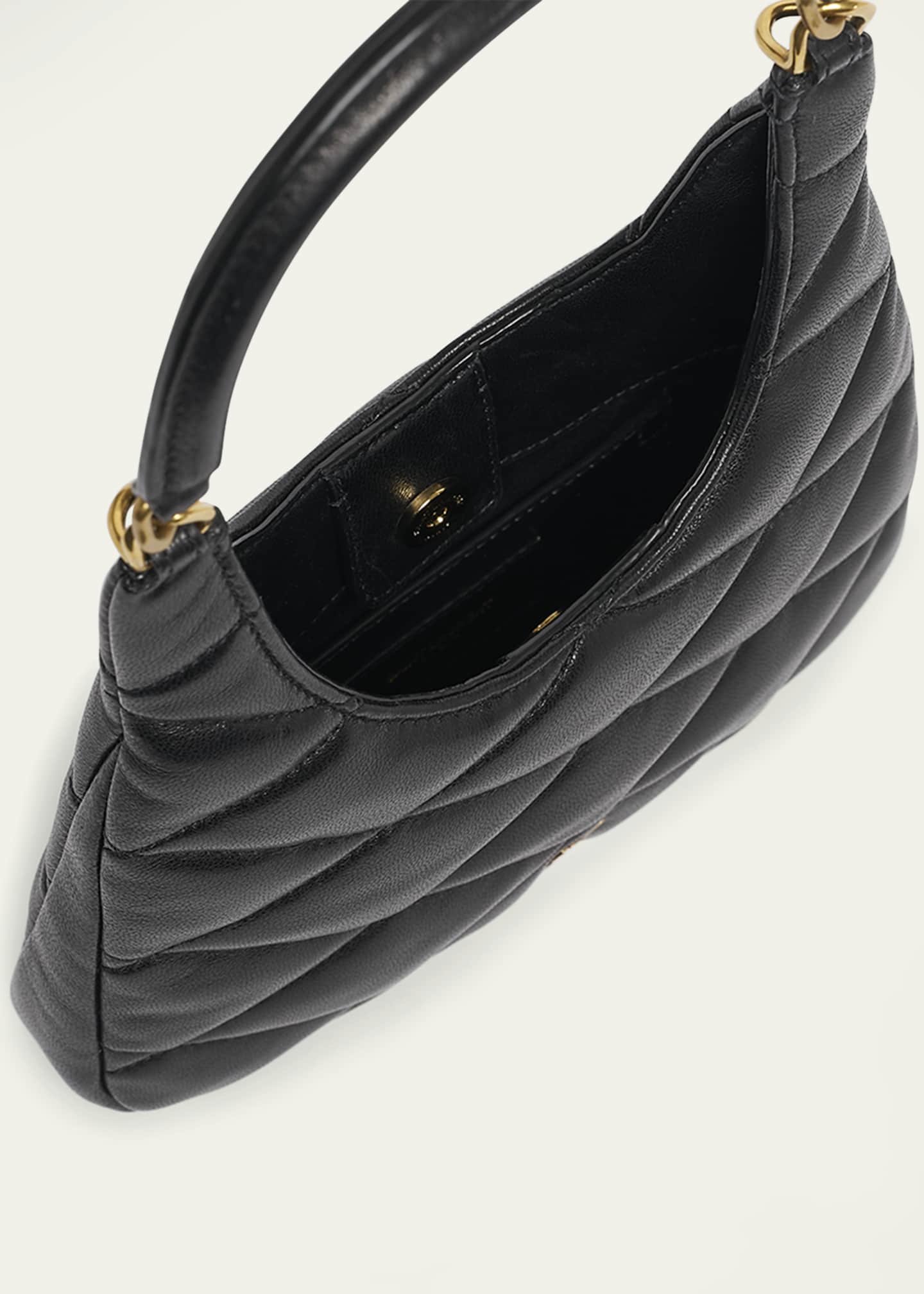 Saint Laurent Sade Mini YSL Hobo Bag in Quilted Lambskin Image 4 of 5