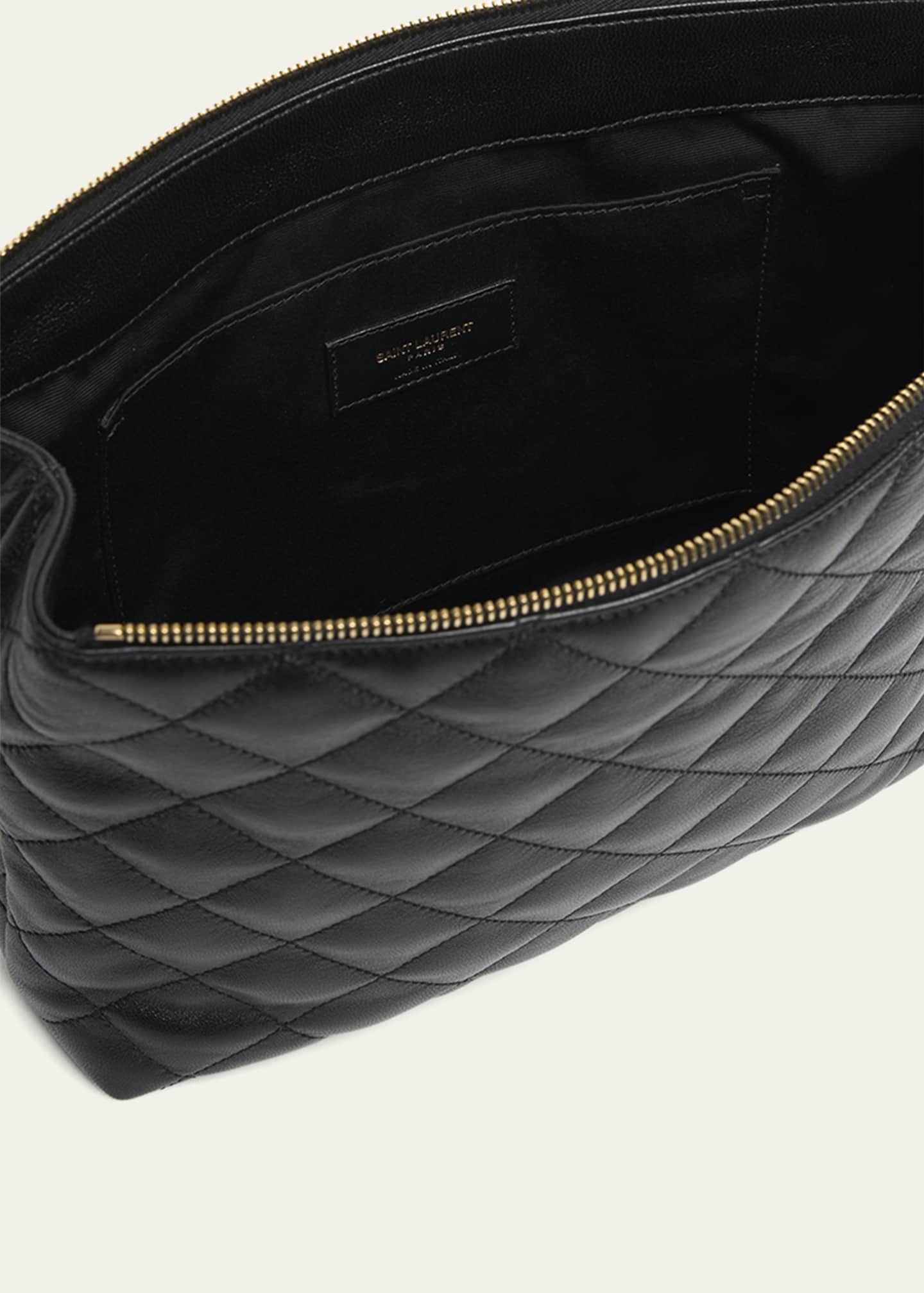 Saint Laurent Large Cosmetic Pouch in Lambskin Leather Image 4 of 5