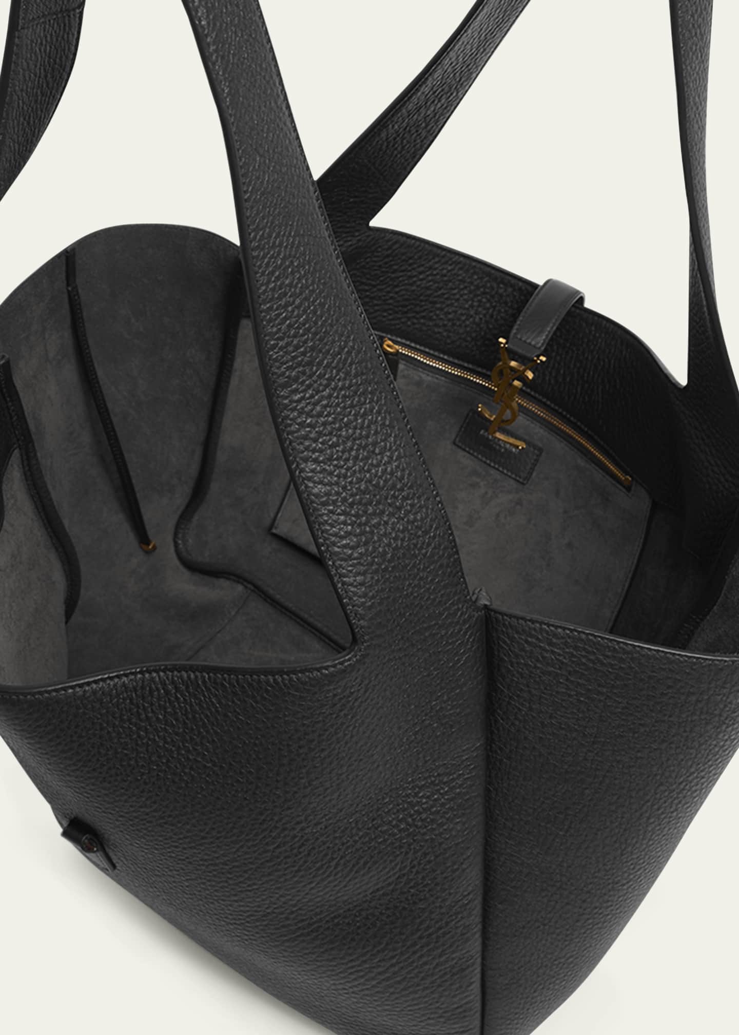 Saint Laurent Bea YSL Tote Bag in Deer Leather Image 4 of 6