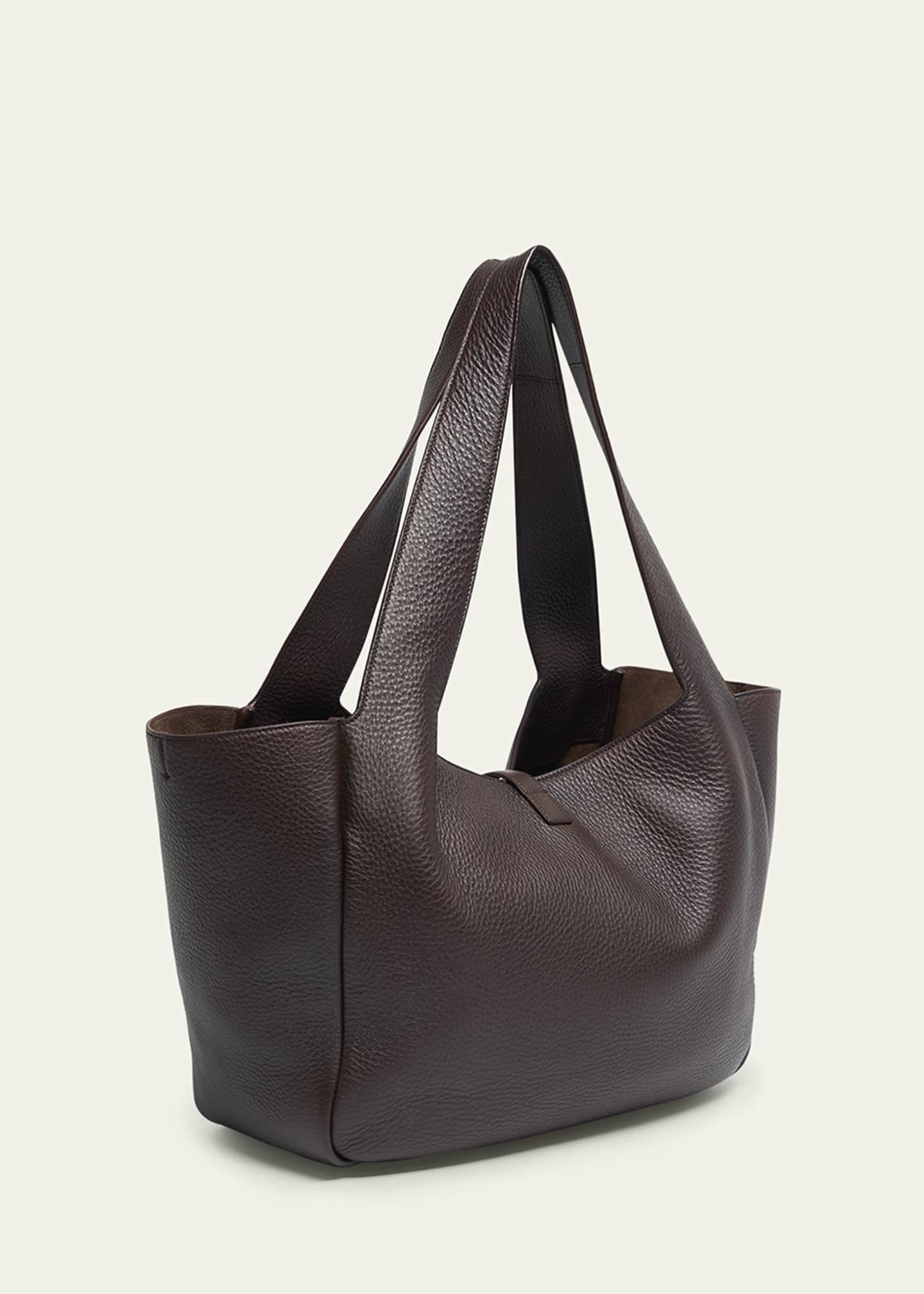 Saint Laurent Bea YSL Tote Bag in Deer Leather Image 3 of 6