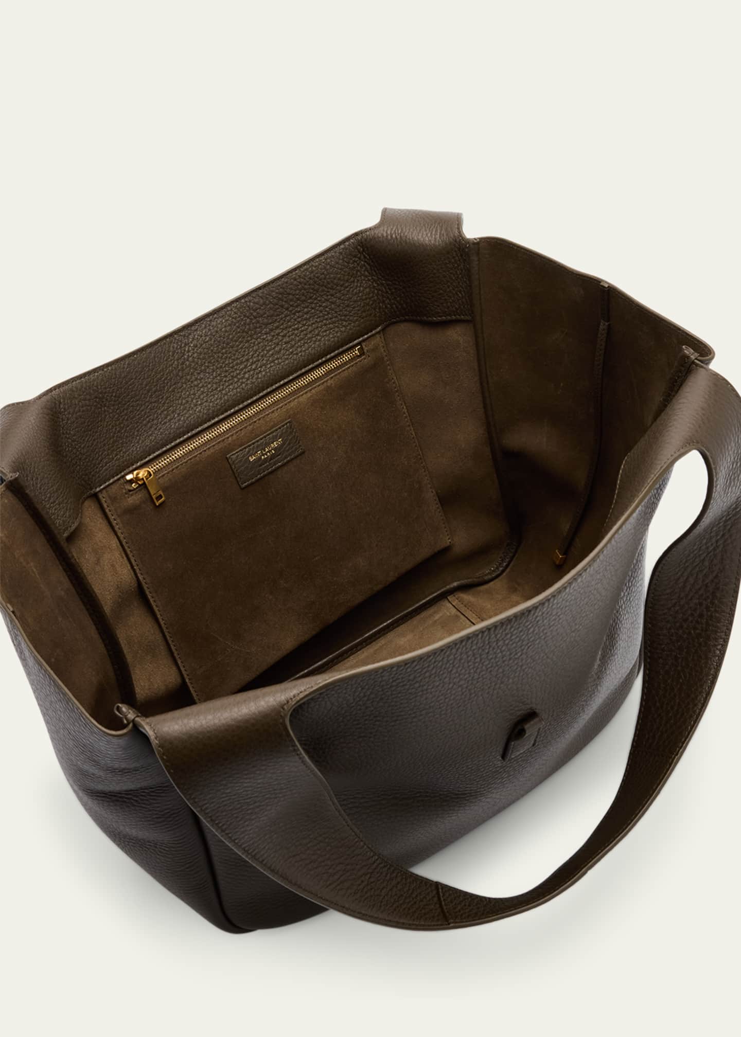 Saint Laurent Bea YSL Tote Bag in Deer Leather Image 4 of 6