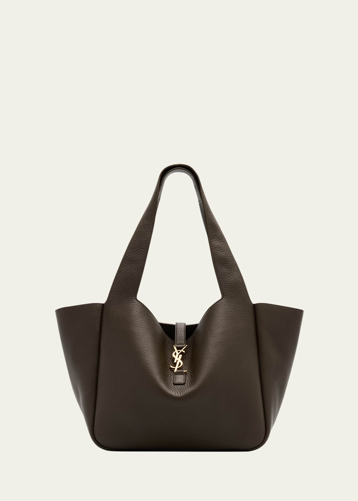 Saint Laurent Bea YSL Tote Bag in Deer Leather Image 1 of 6