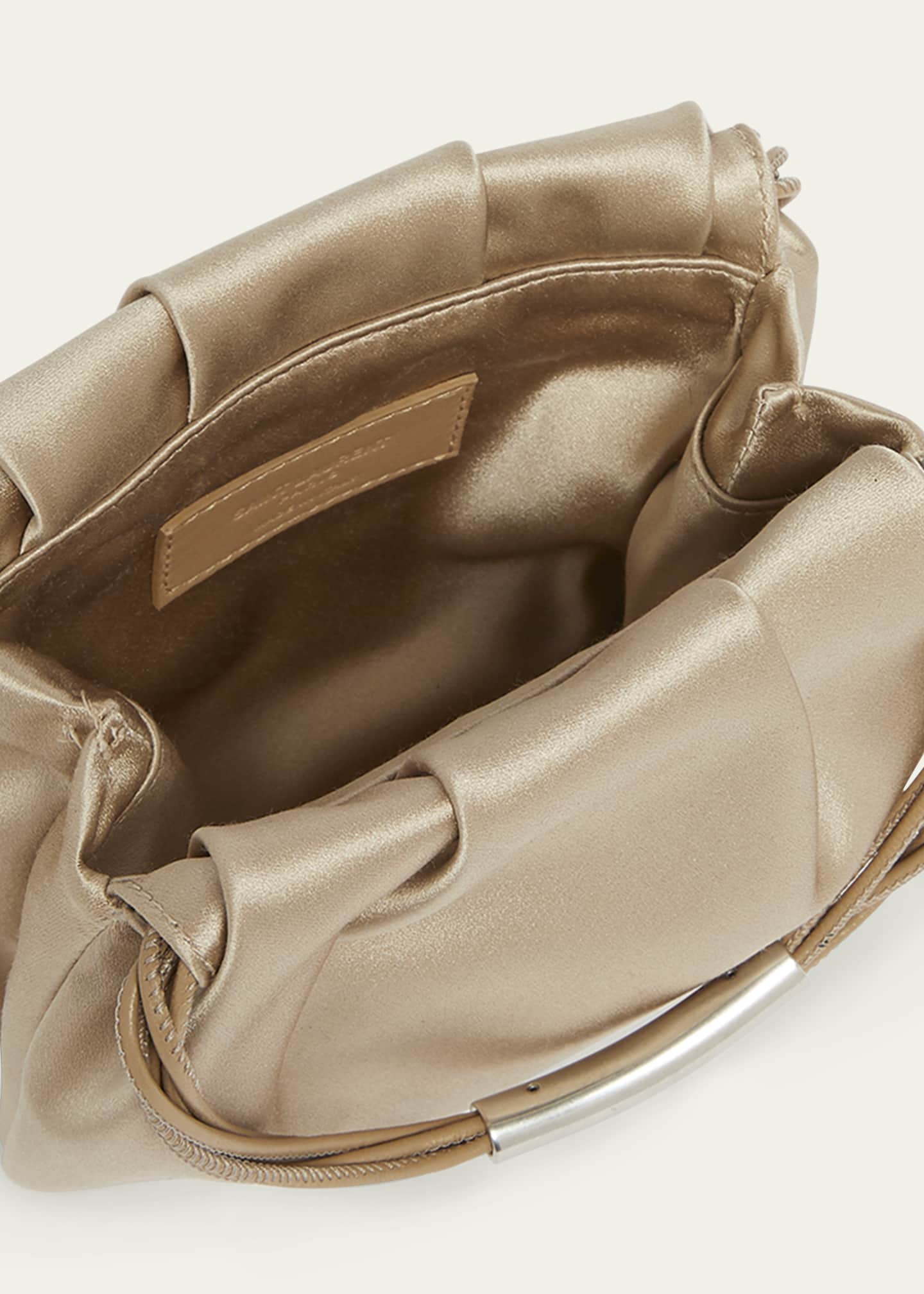 Saint Laurent Mini Pochon Satin Top-Handle Bag Image 4 of 5