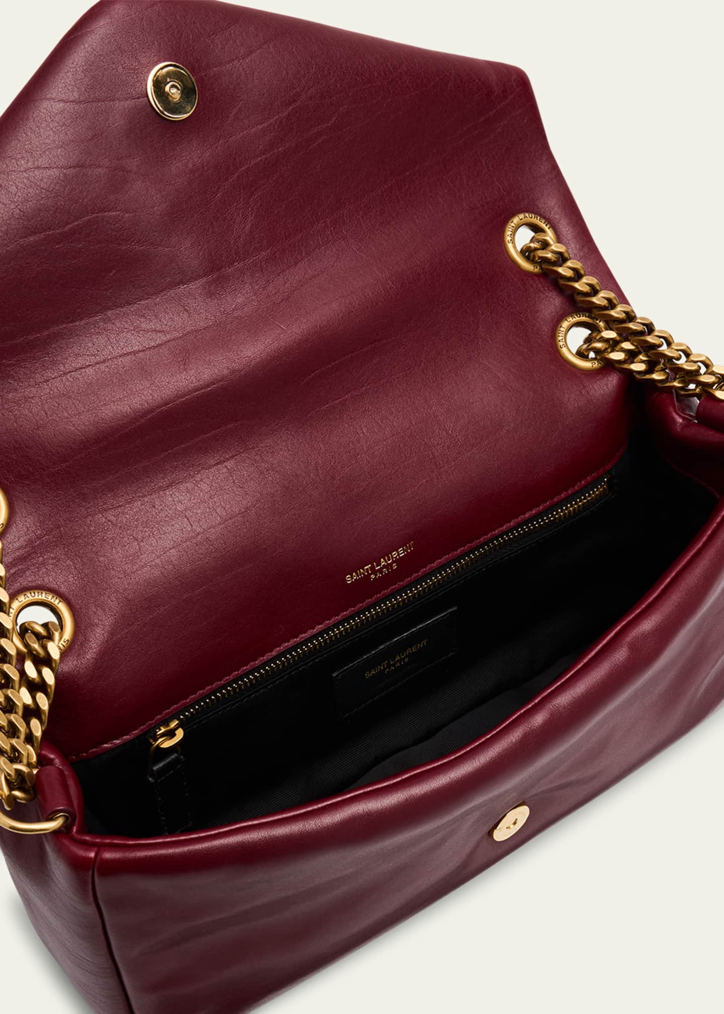 Calypso Small YSL Shoulder Bag in Smooth Padded Leather