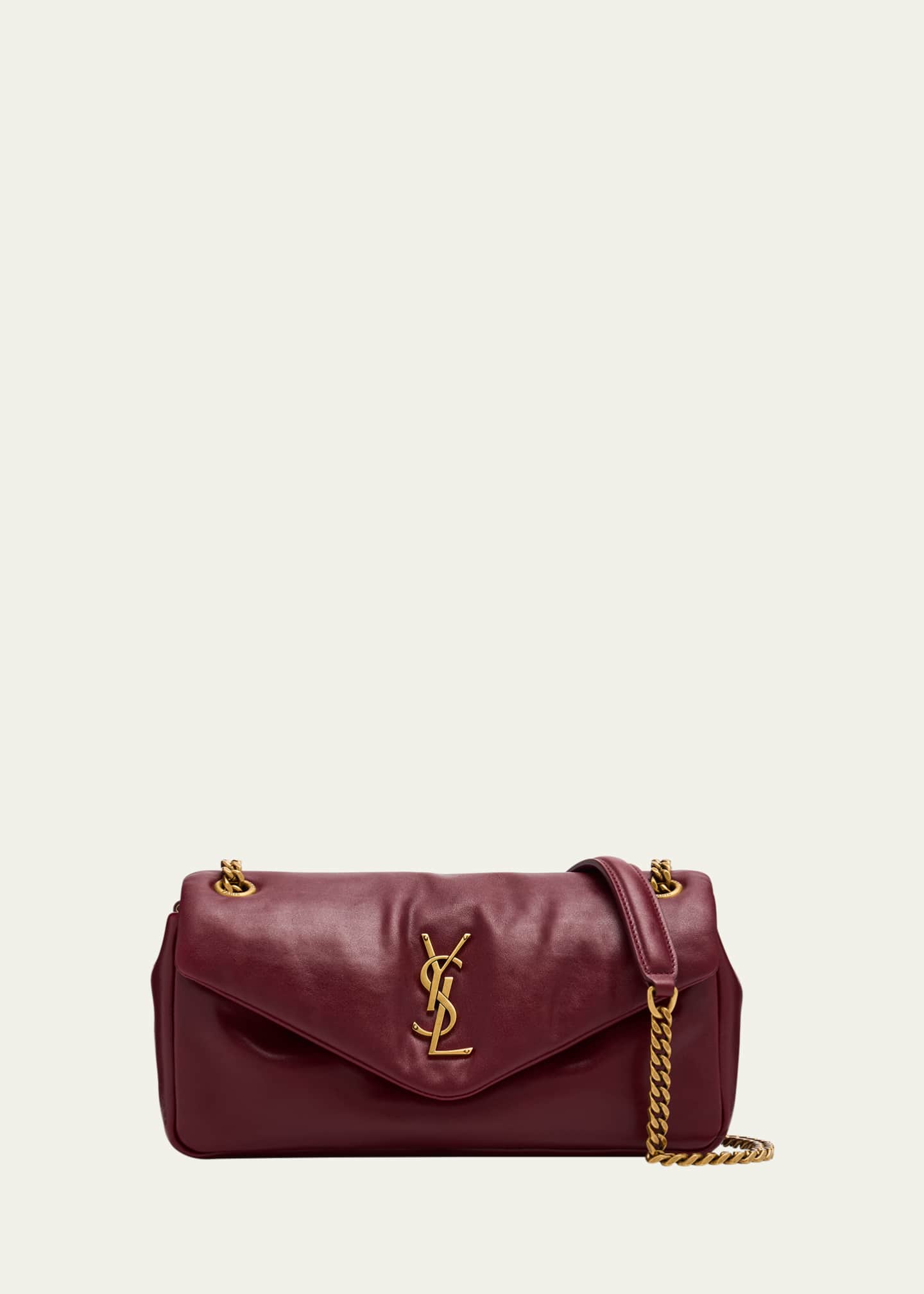 Saint Laurent Calypso Small YSL Shoulder Bag in Smooth