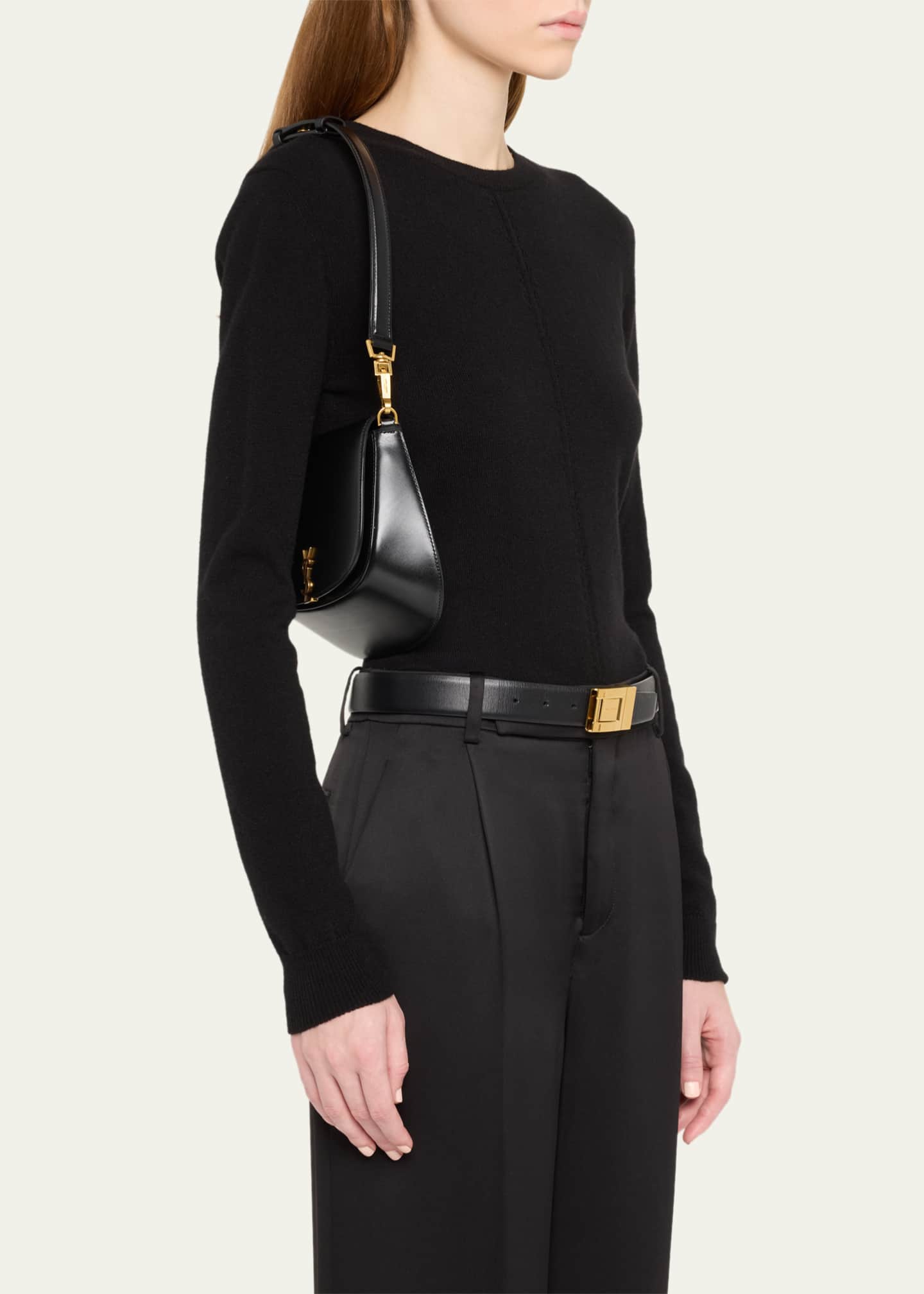 Saint Laurent Voltaire Top-Handle Bag in Smooth Leather Image 2 of 5