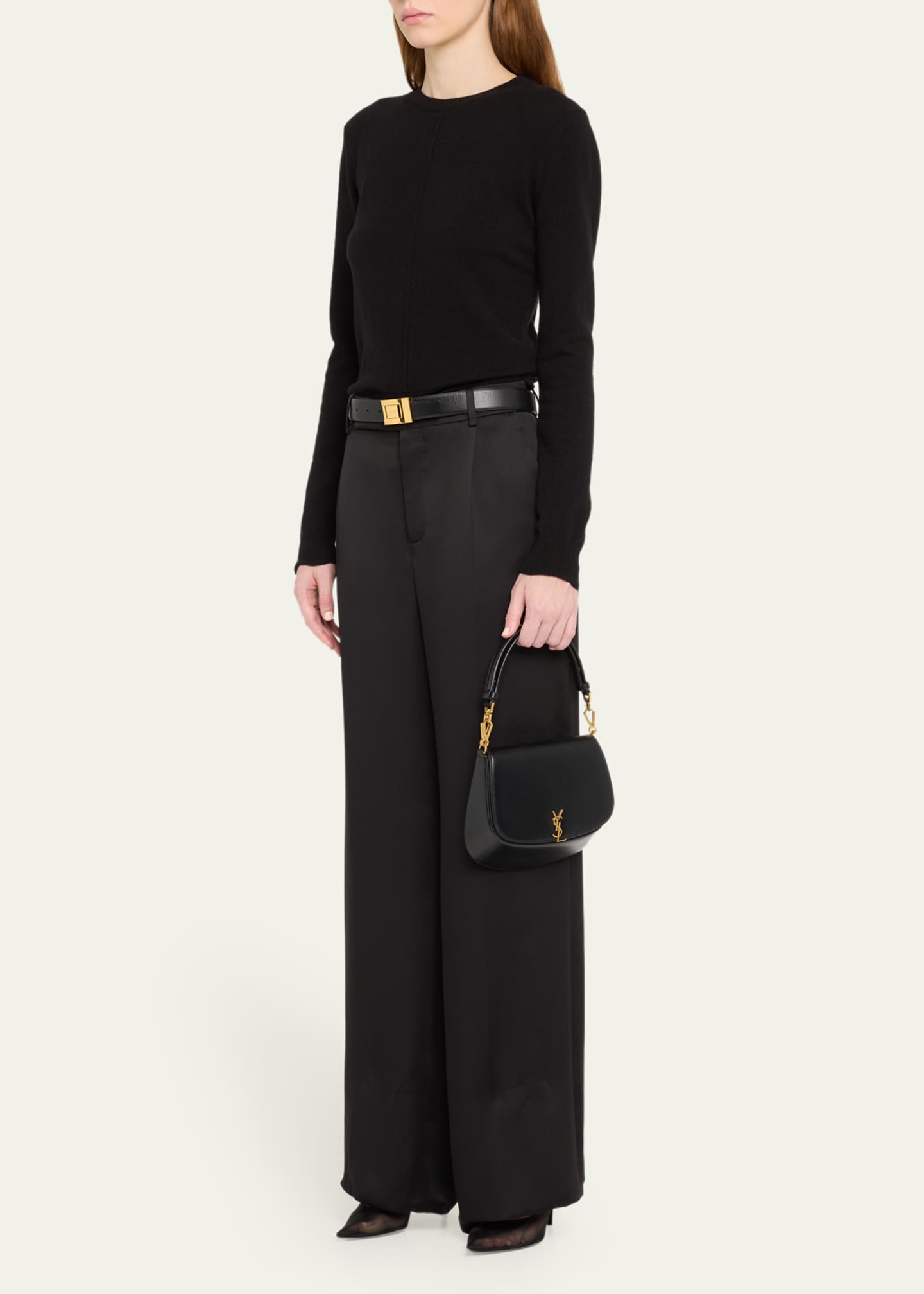 Saint Laurent Voltaire Top-Handle Bag in Smooth Leather Image 5 of 5
