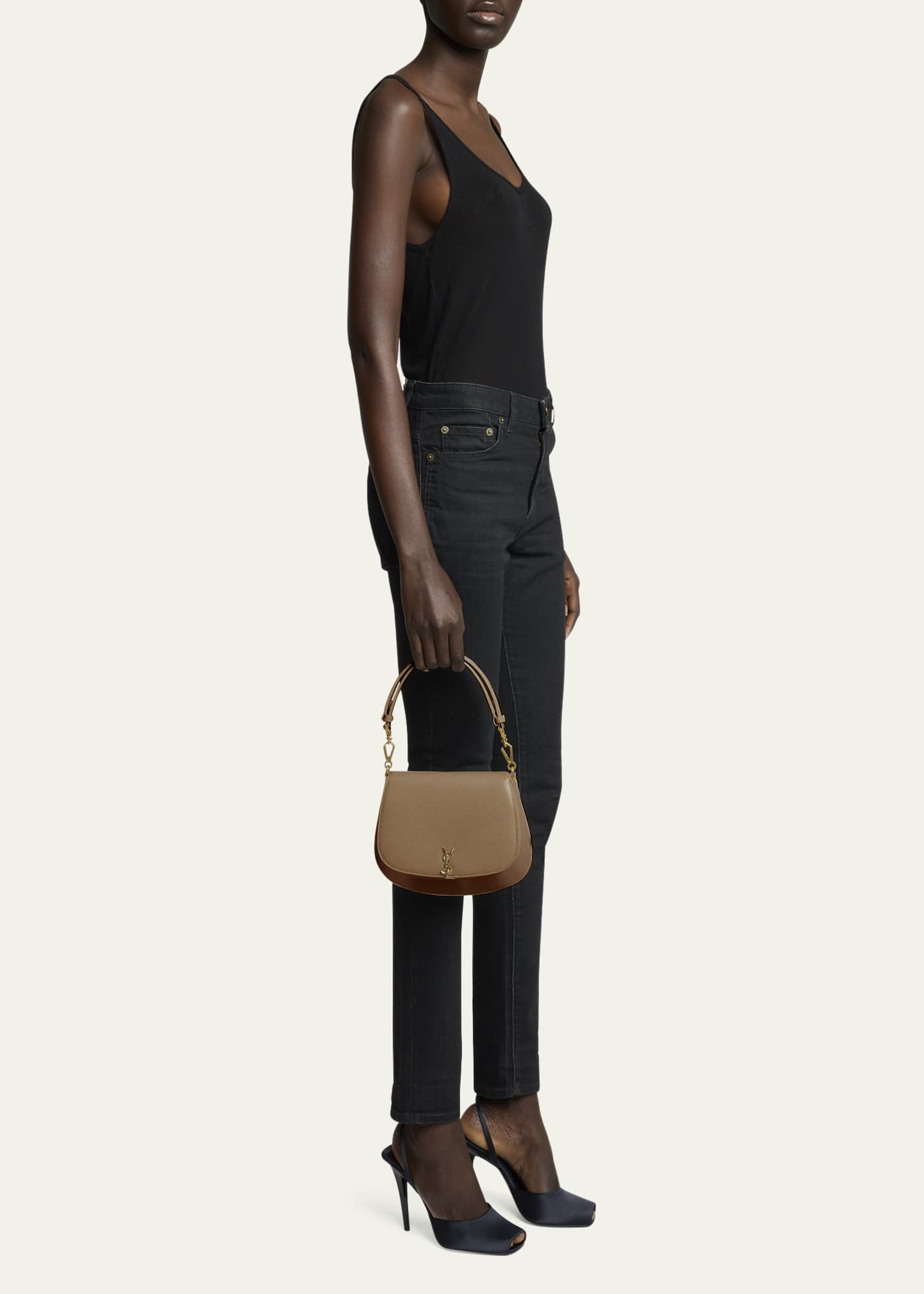 VIP【送料関税込】Saint Laurent VOLTAIRE TOP HANDLE BAG Saint Laurent Voltaire Top-Handle Bag in Smooth Leather