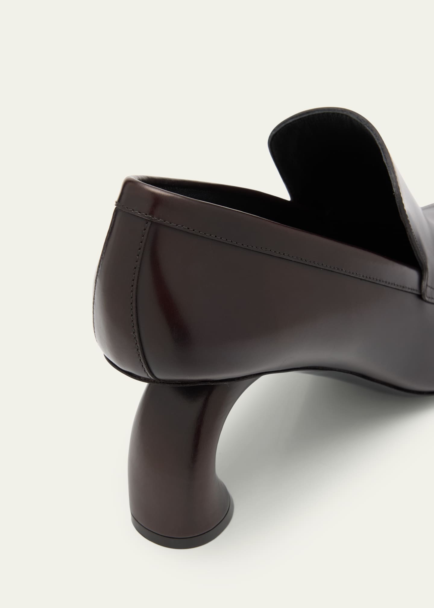 Dries Van Noten Virgo Curved-Heel Leather Loafers Image 5 of 6