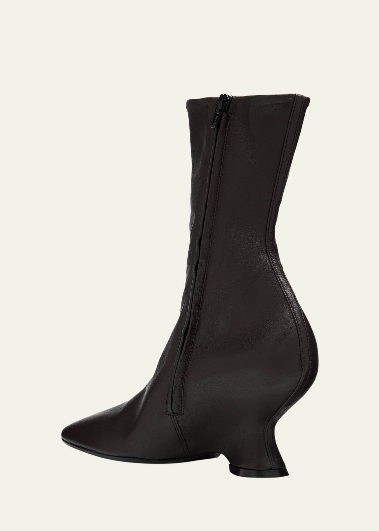 VIP【送料関税込】 DRIES VAN NOTEN LEATHER ASYMMETRIC BOOTS Dries Van Noten Glove Stretch Leather Wedge Boots - Bergdorf