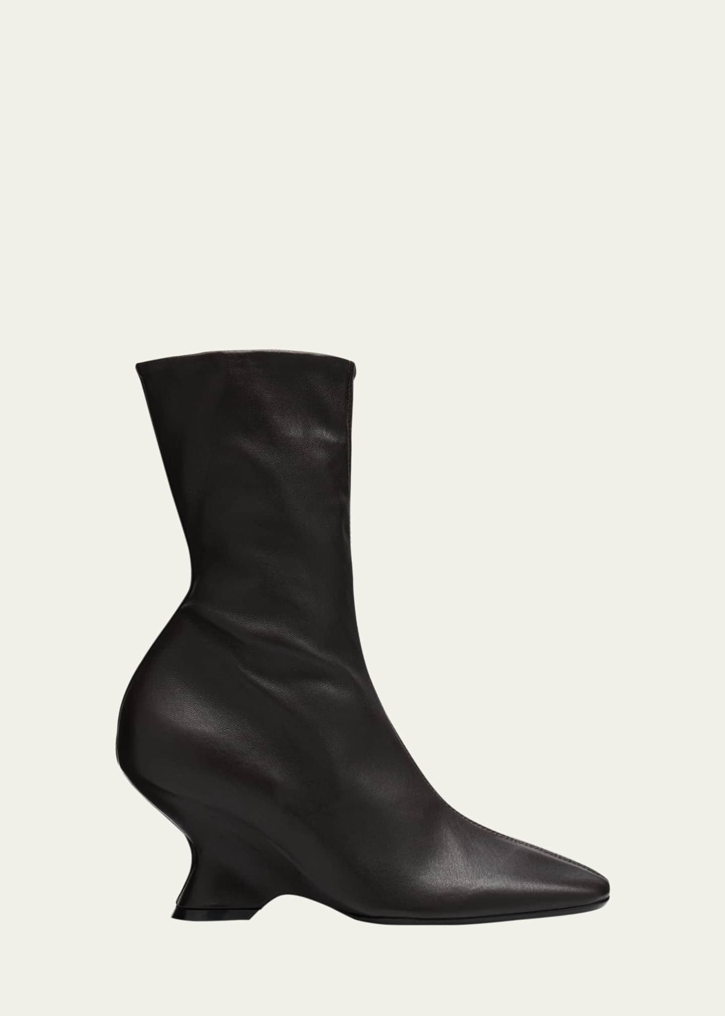Dries Van Noten Glove Stretch Leather Wedge Boots Bergdorf Goodman